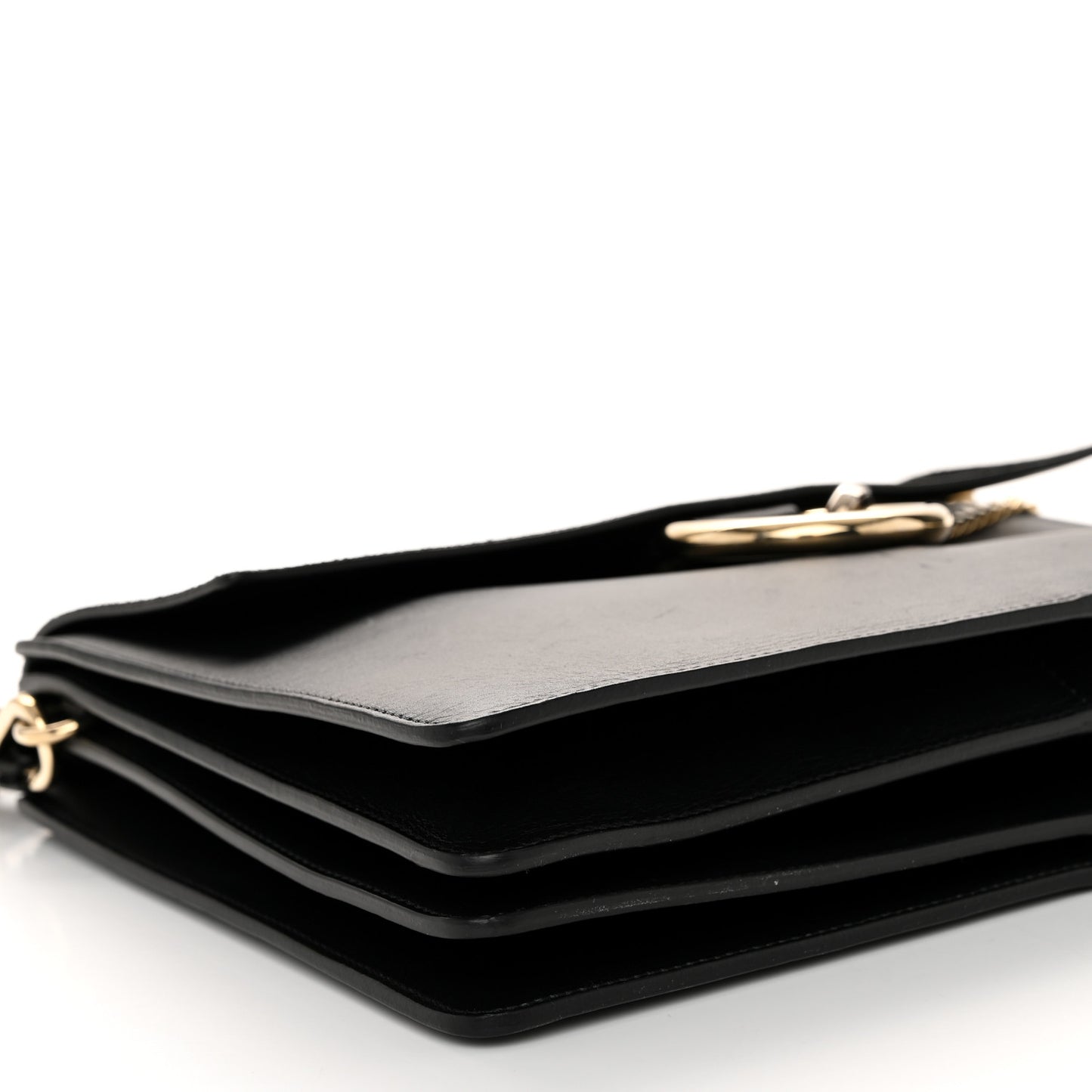 Suede Calfskin Medium Faye Shoulder Bag Black