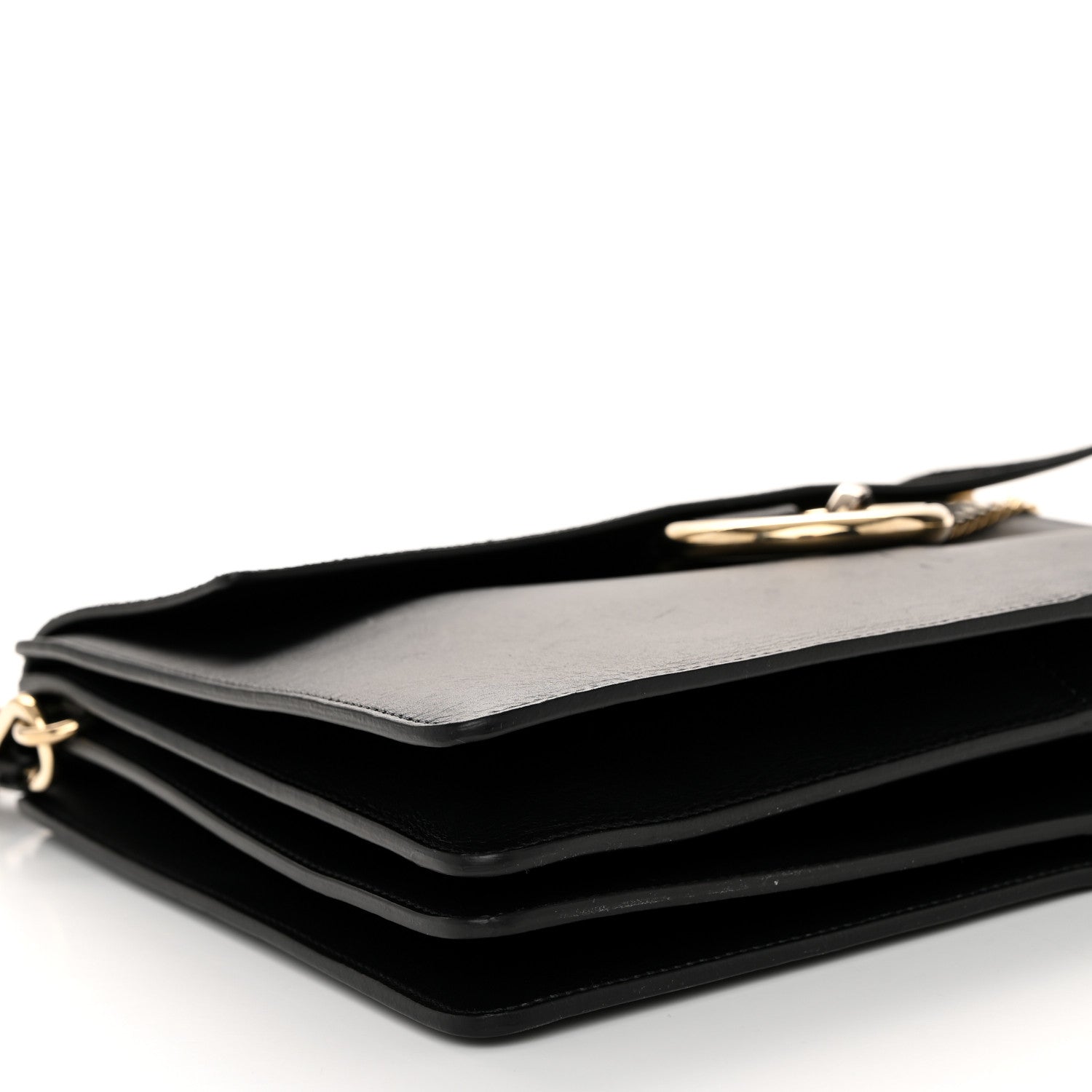 Chloe Suede Calfskin Medium Faye Shoulder Bag Black 9 of 10