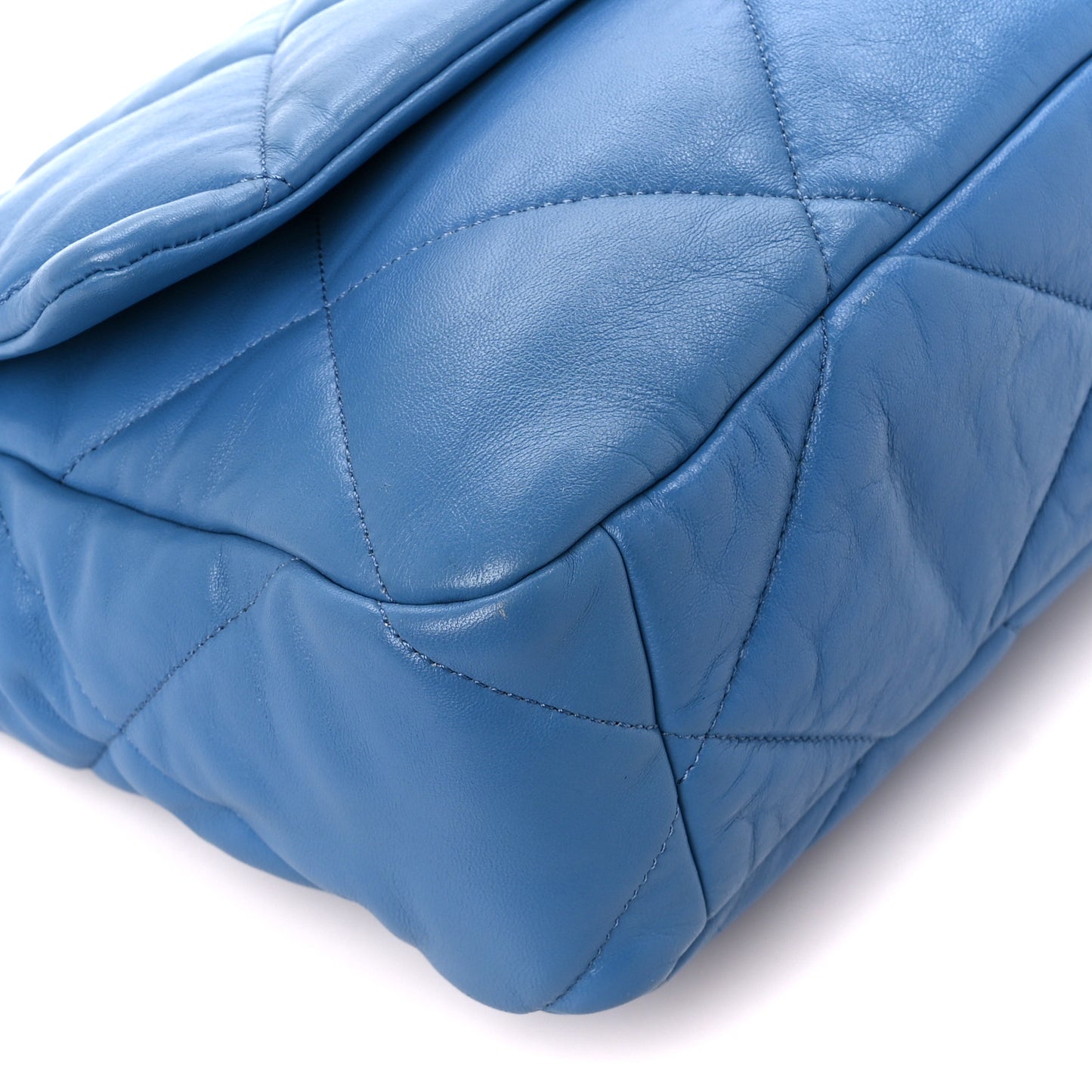 Lambskin Quilted Large Chanel 19 Flap Blue