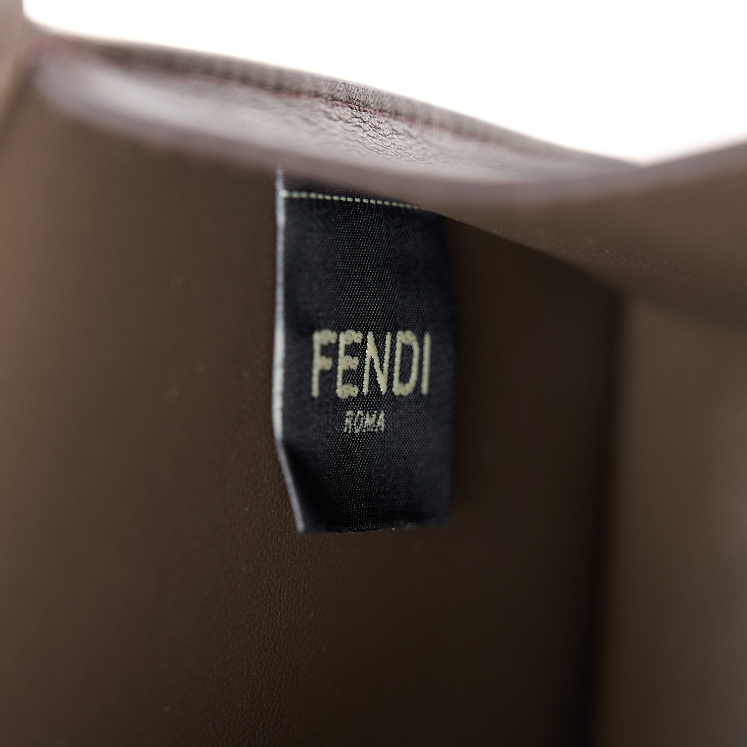 Fendi Vitello Seta Shiny Nappa Floral Embroidered Petite Peekaboo I SEE U Satchel Carbone Black 7 of 14