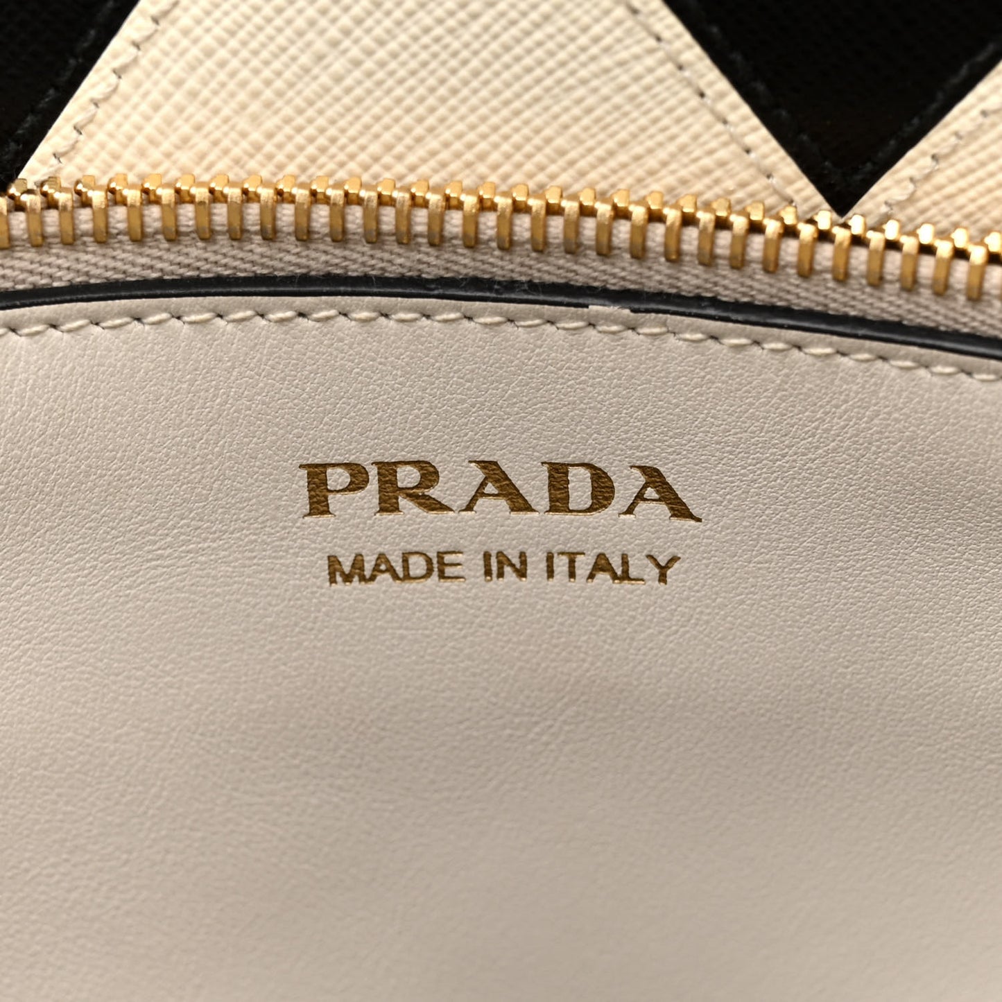 Saffiano City Calfskin Greche Paradigme Bag White Black