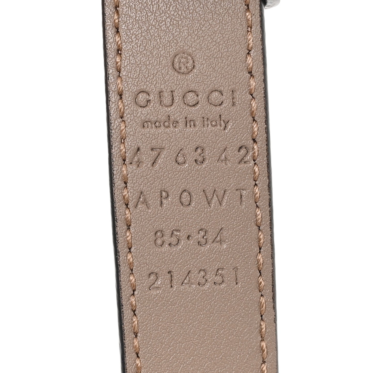 Calfskin Pearl Double G 20mm Belt 85 34 Porcelain Rose