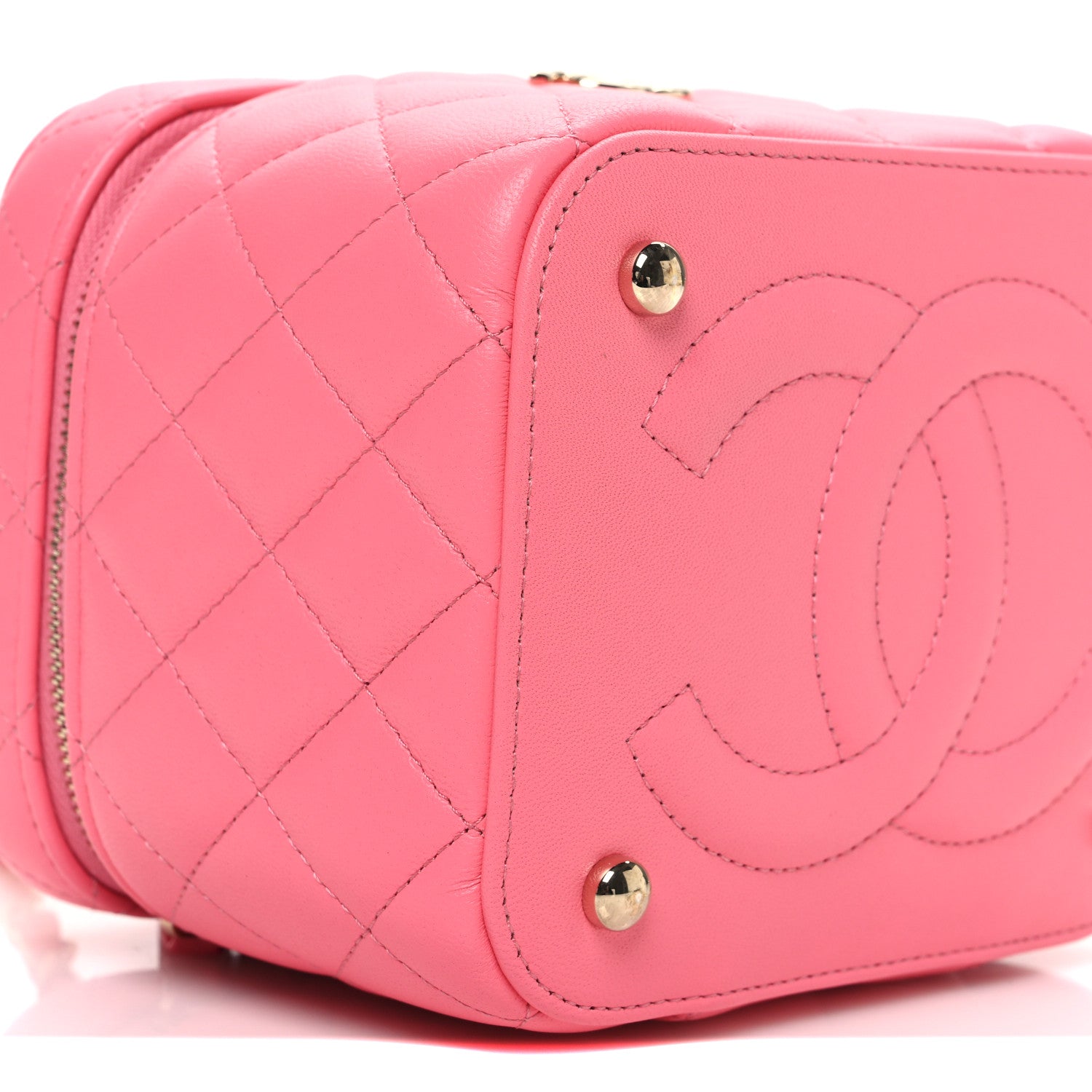 Chanel Lambskin Quilted Small CC Vanity Case Pink 9 of 10