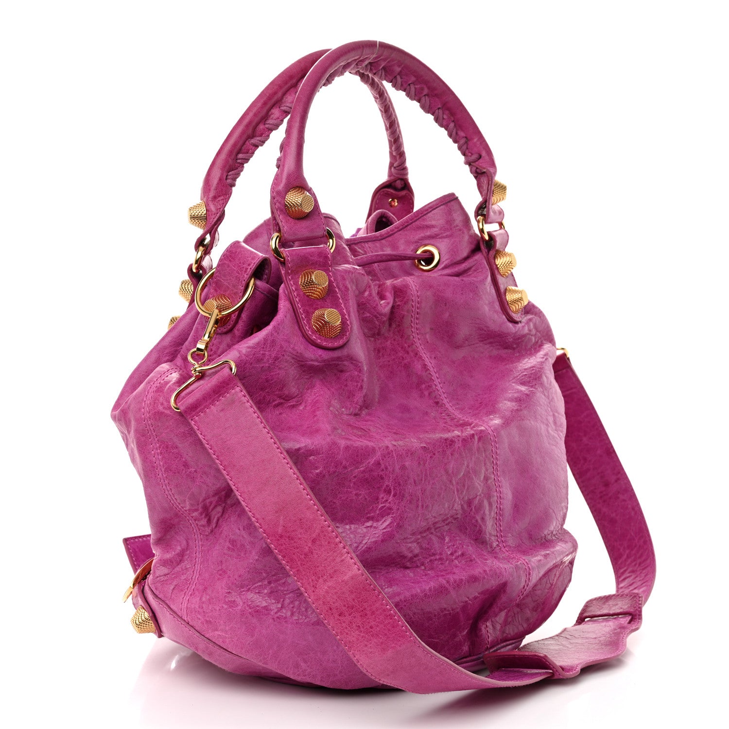 Balenciaga Agneau Giant 21 Gold Hardware Pompon Magenta 4 of 13