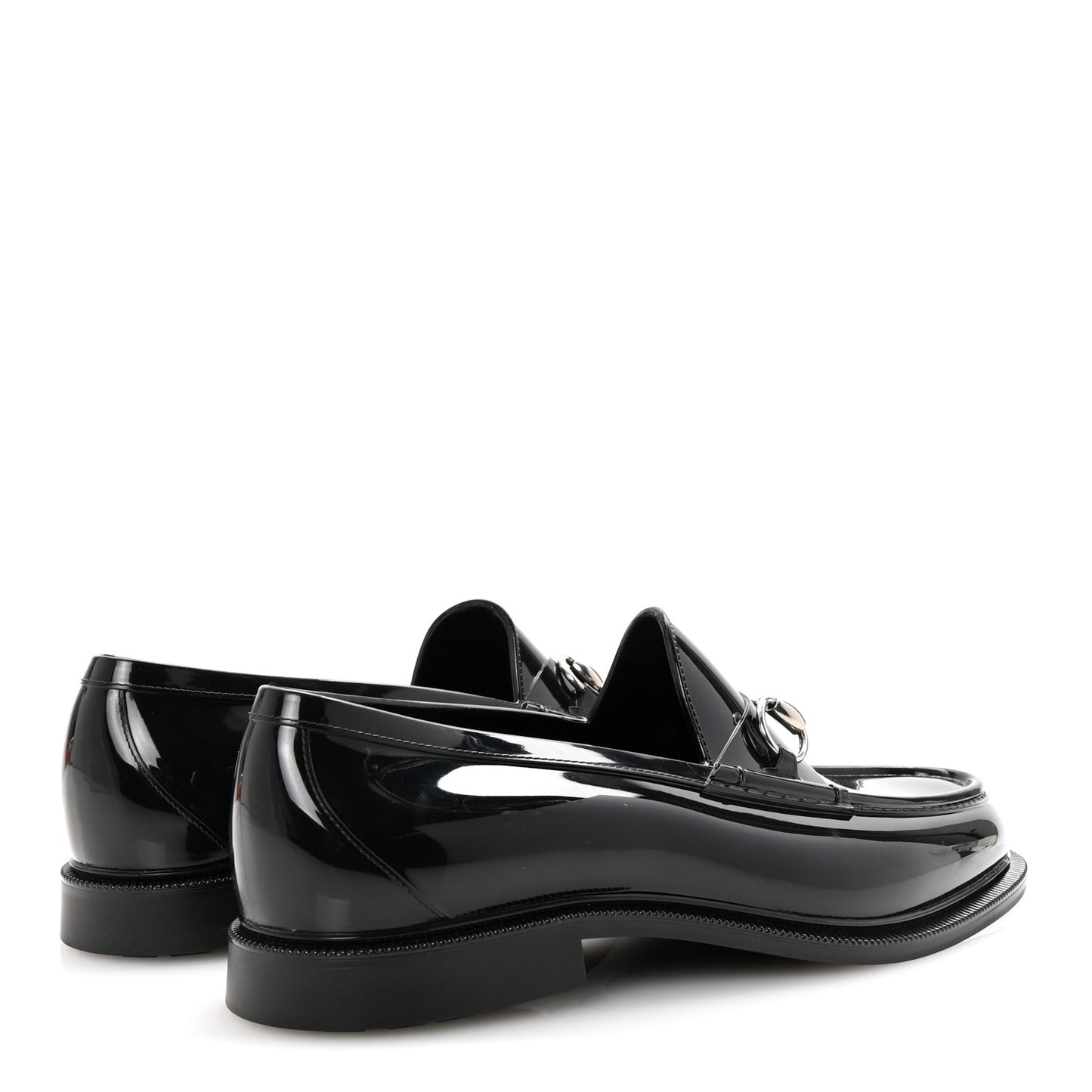 Rubber Mens Horsebit Moccasin Loafers 10 Black