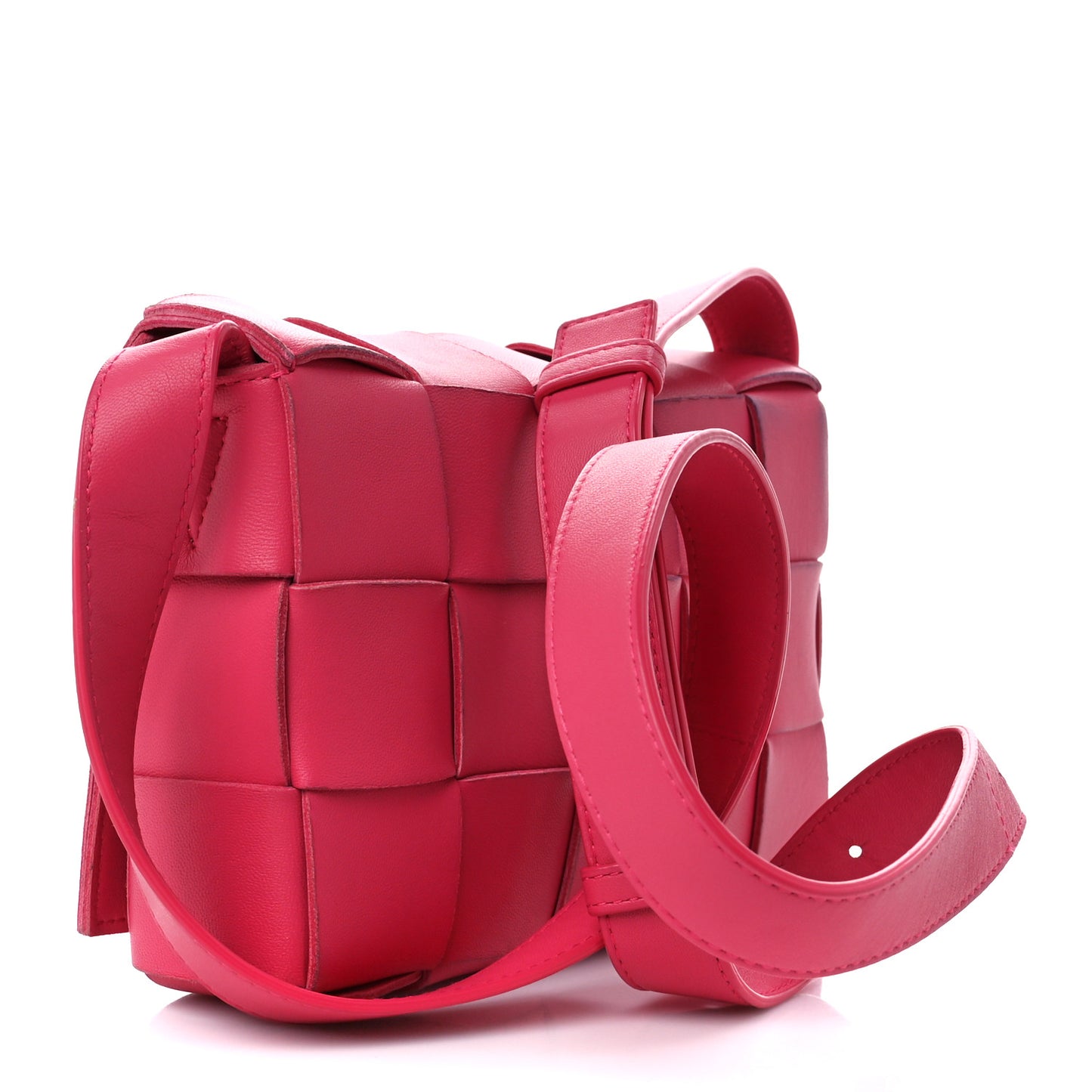 Lambskin Maxi Intrecciato Cassette Crossbody Bag Lollipop