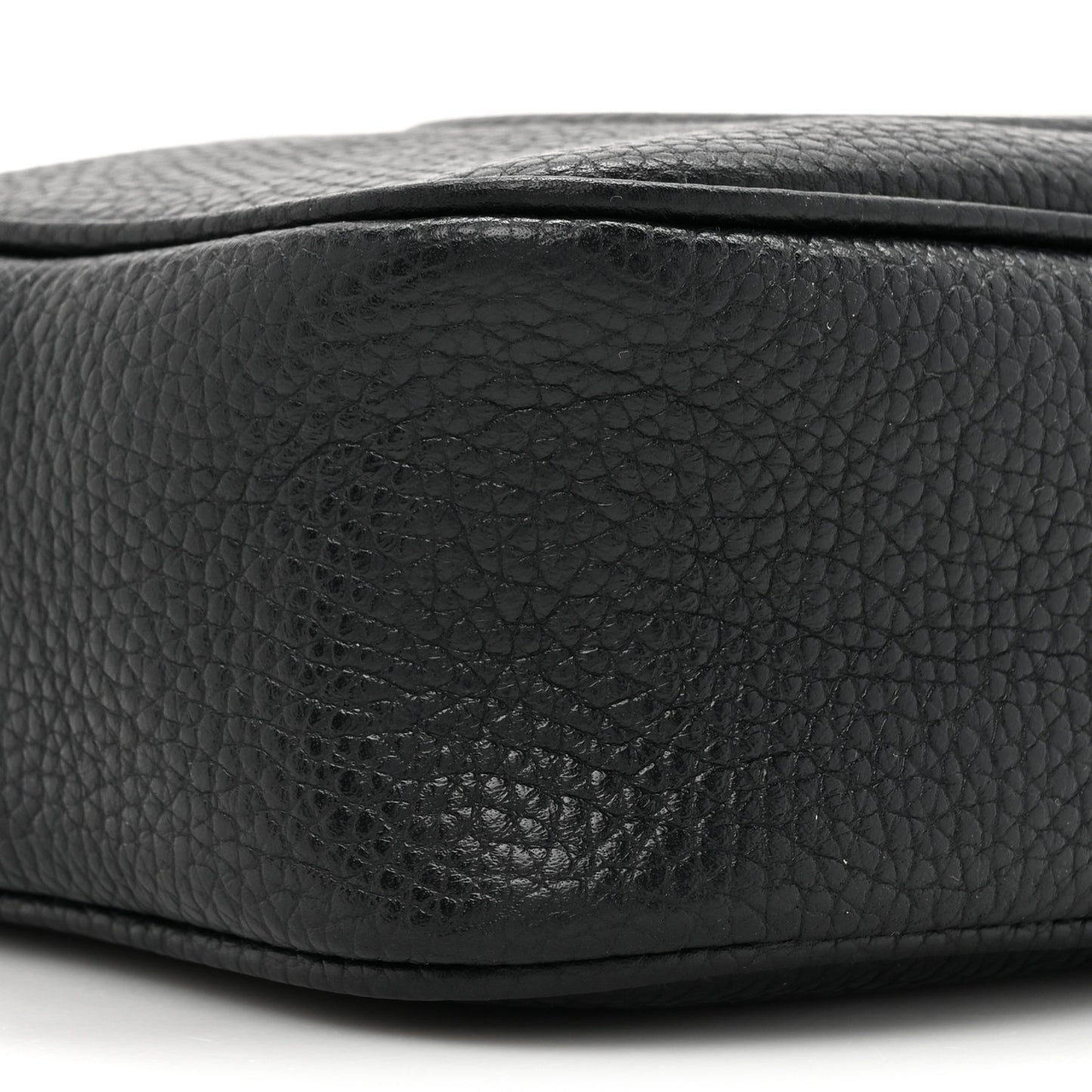 Pebbled Calfskin Mini Soho Disco Bag Black