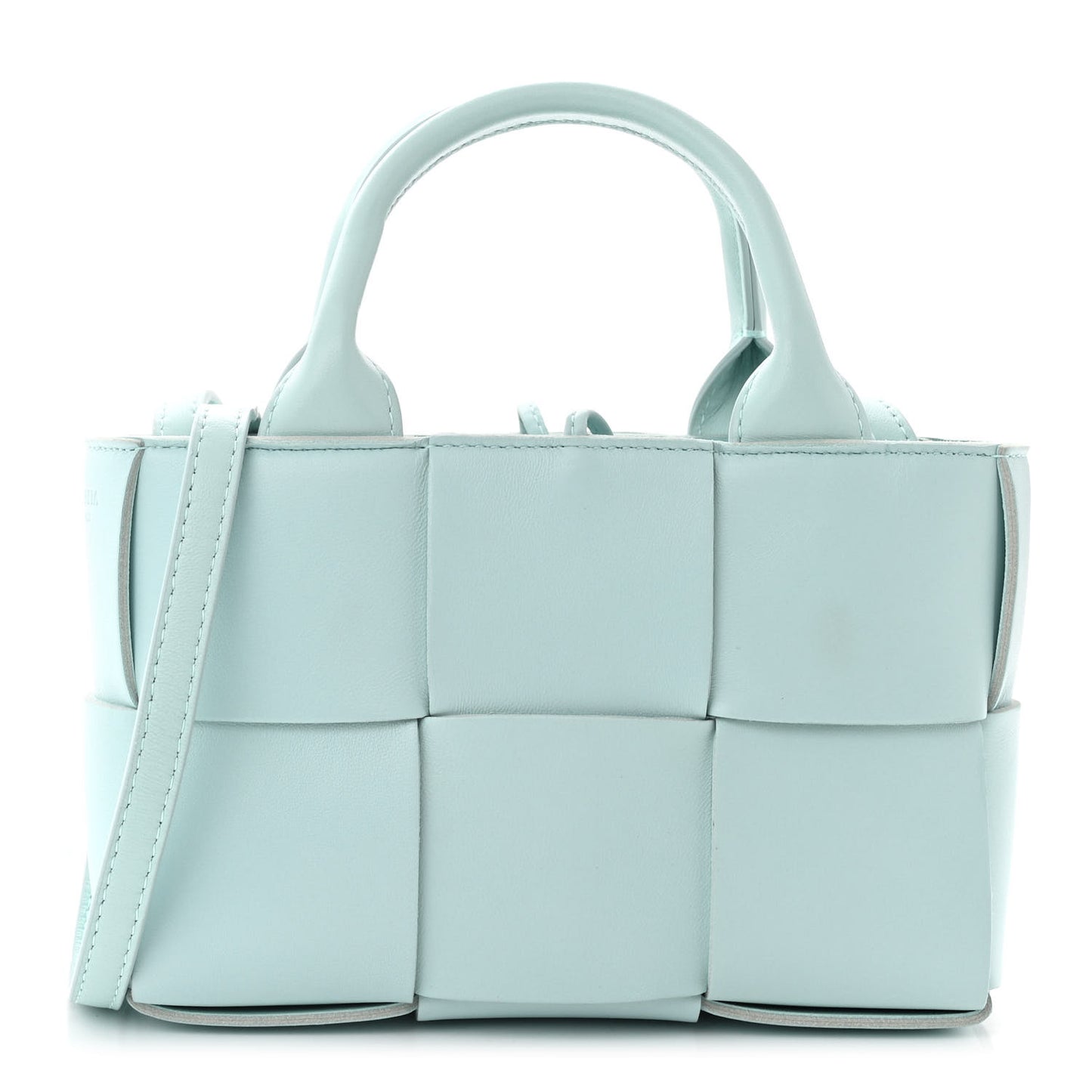 Nappa Maxi Intrecciato Mini Arco Tote Pale Blue