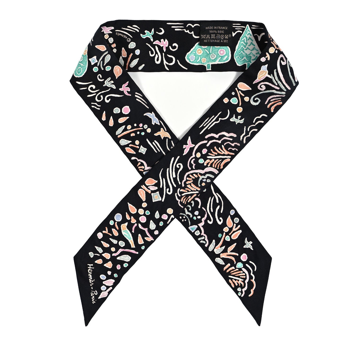 Silk Isola Di Primavera Twilly Black Vert Rose