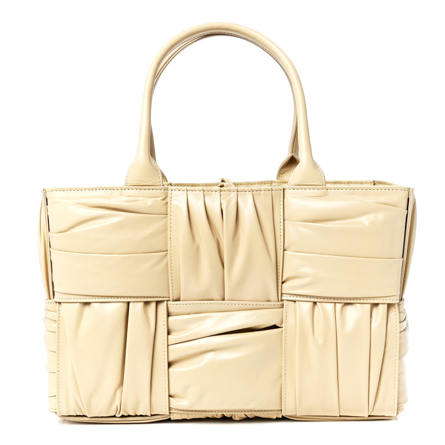 Foulard Intrecciato Pleated Medium Arco Tote Porridge