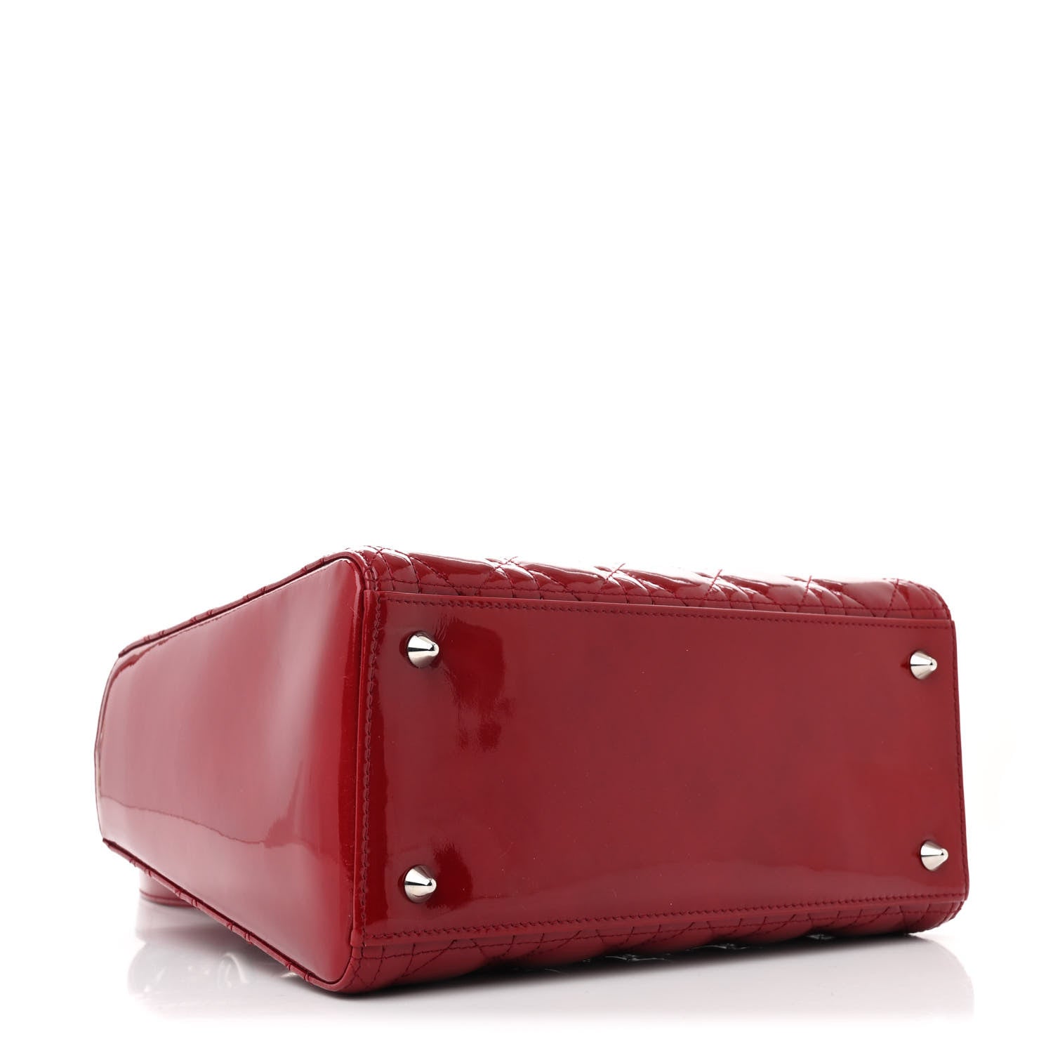 Christian Dior Patent Cannage Medium Lady Dior Red 4 of 10