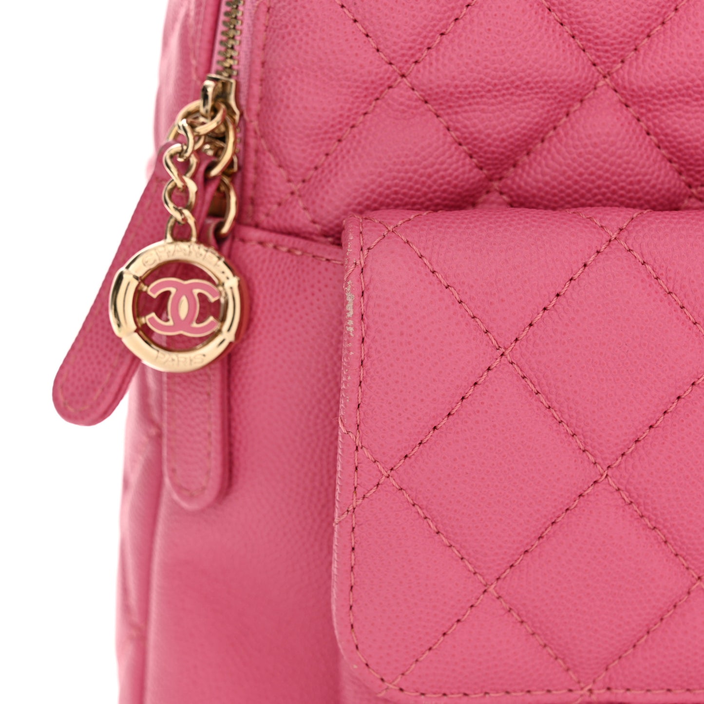 Caviar Quilted Large CC Day Backpack Pink