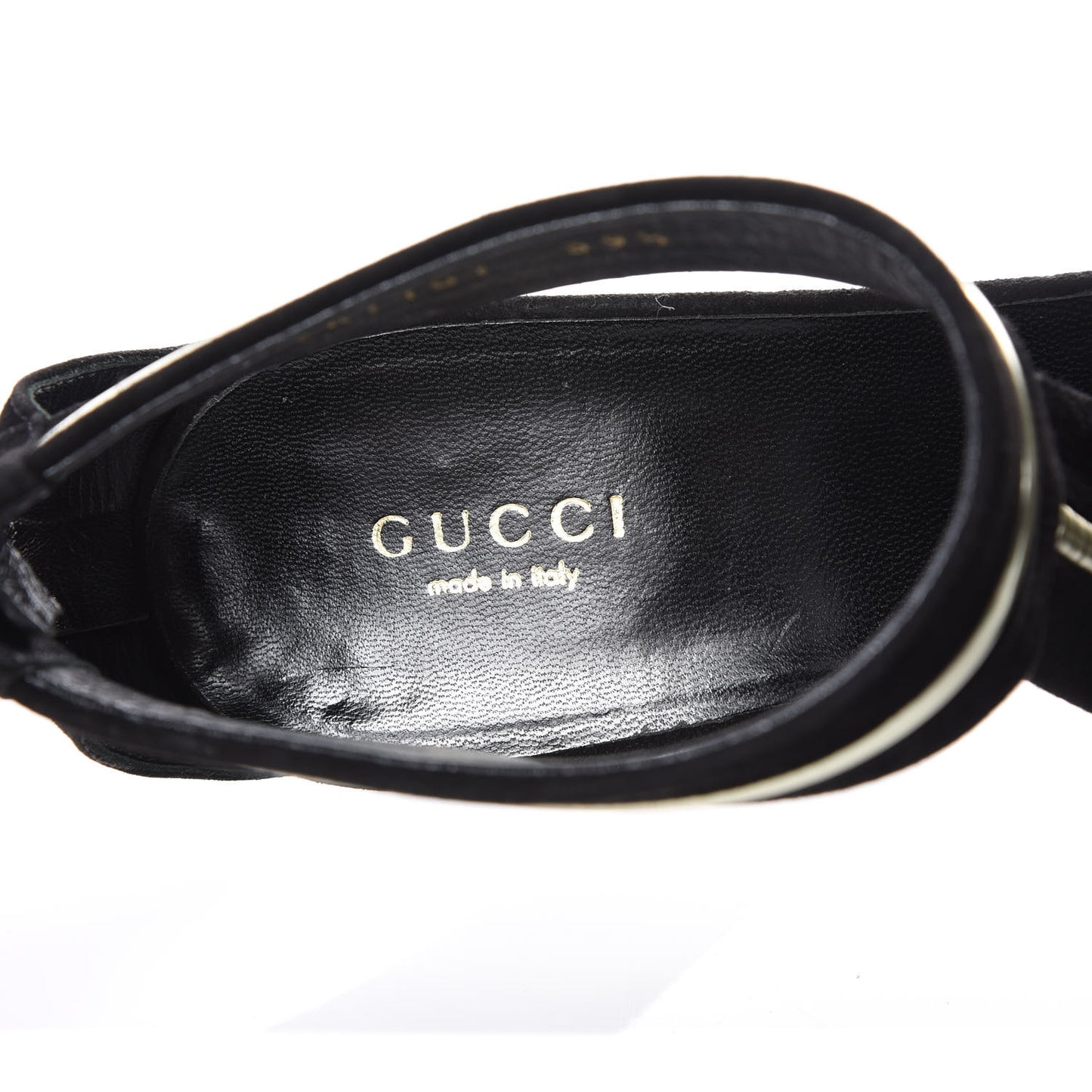 Suede Keira T Strap Platforms 39.5 Black