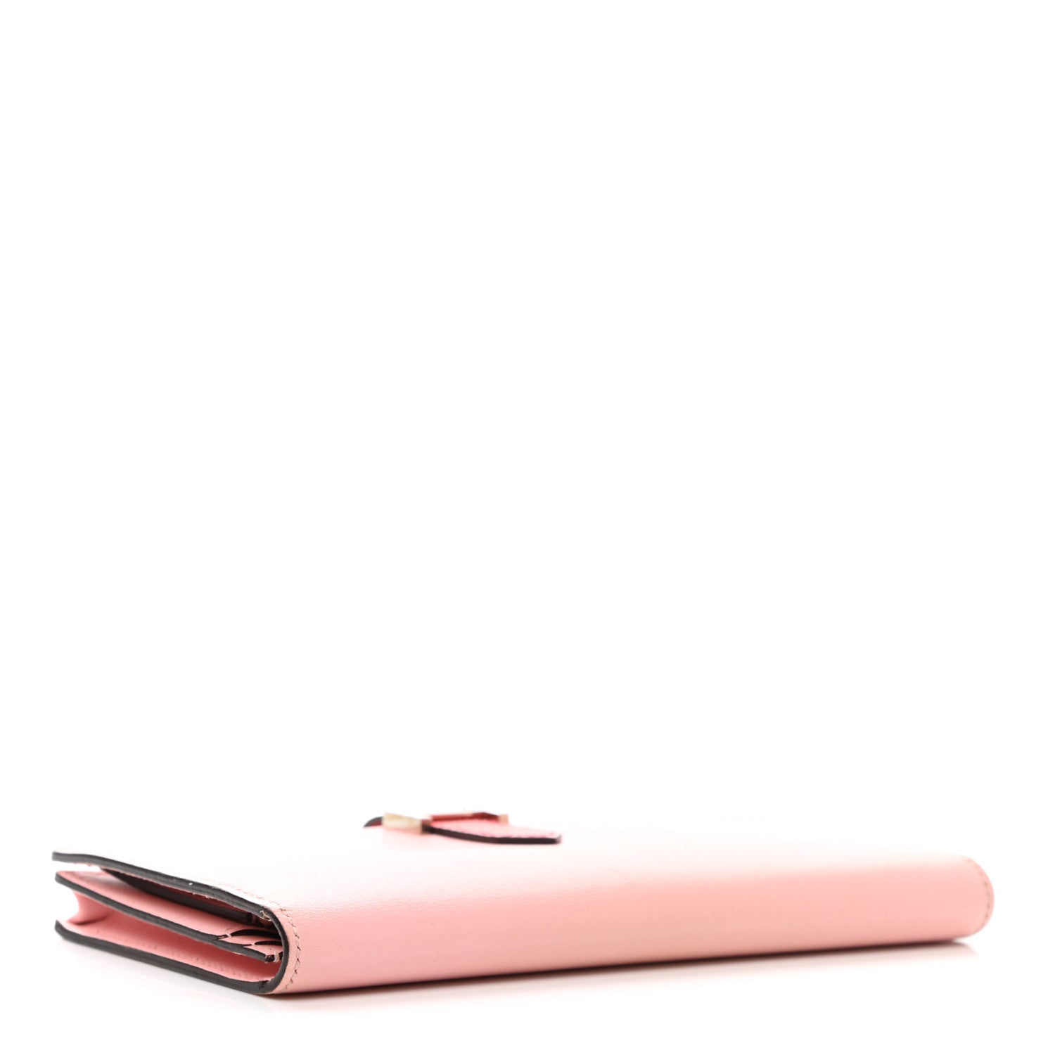 Hermes Tadelakt Lizard Bearn Gusset Wallet Rose Sakura Bougainvillea 4 of 8