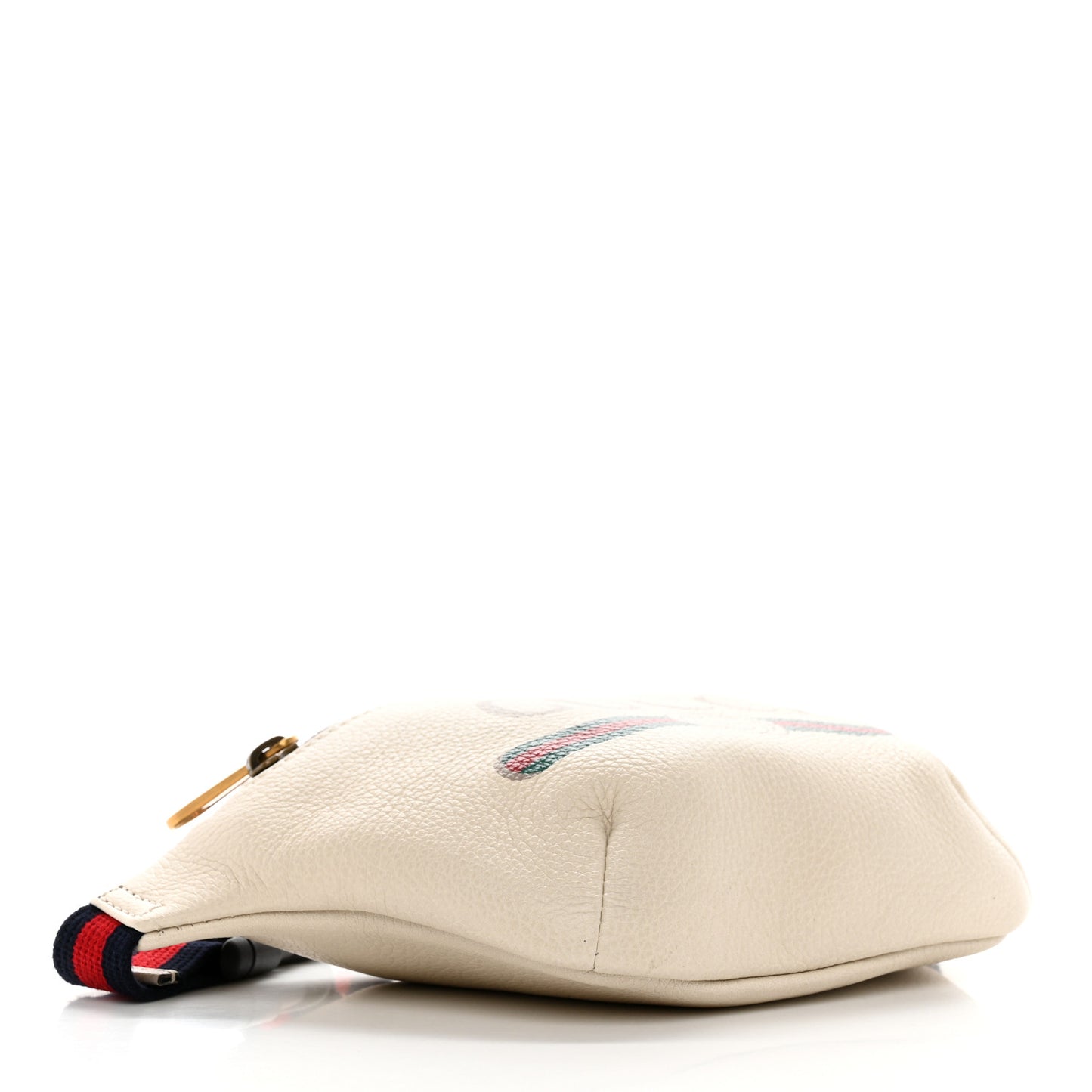 Grained Calfskin Small Logo Belt Bag White