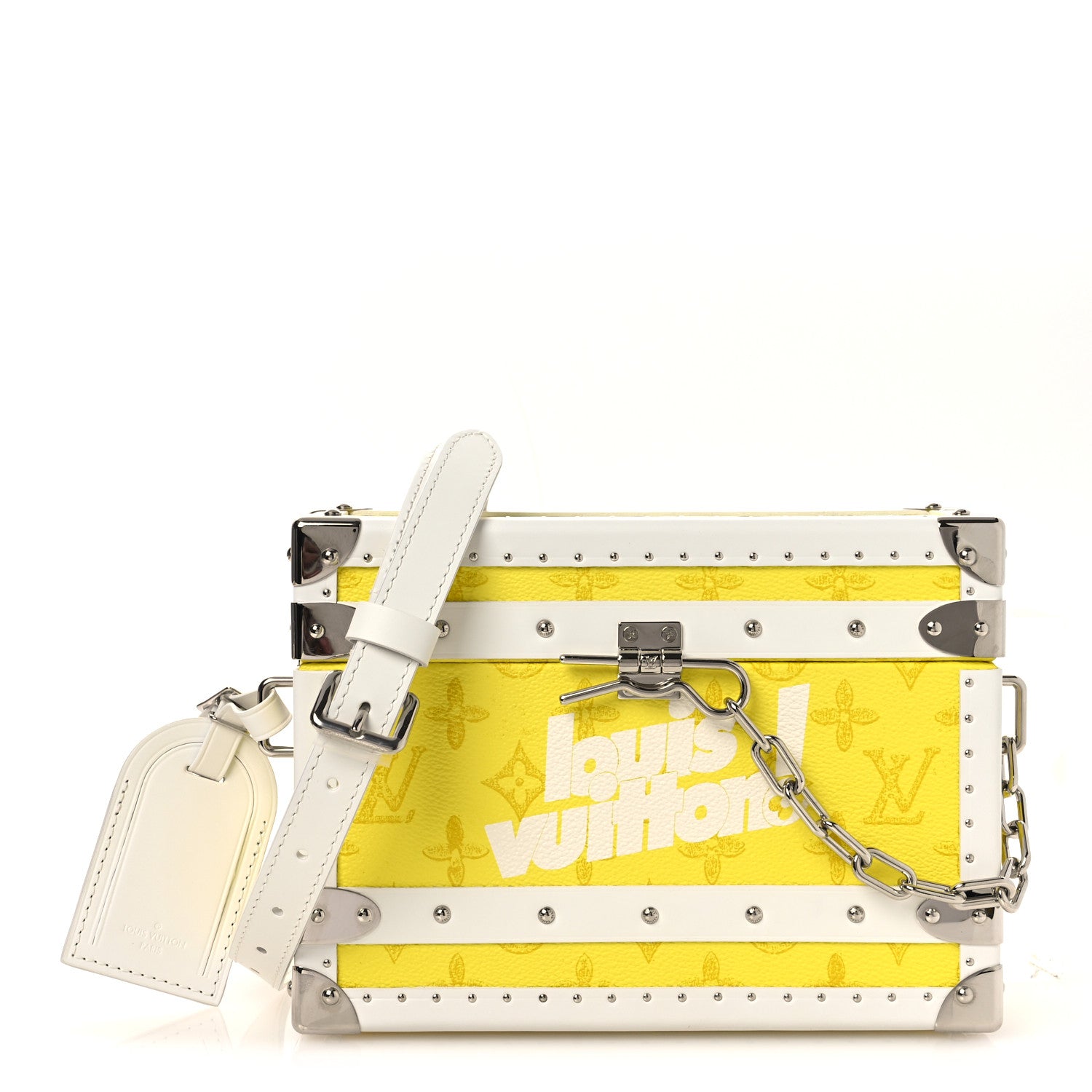 Louis Vuitton Vintage Monogram Everyday LV Clutch Trunk Jaune