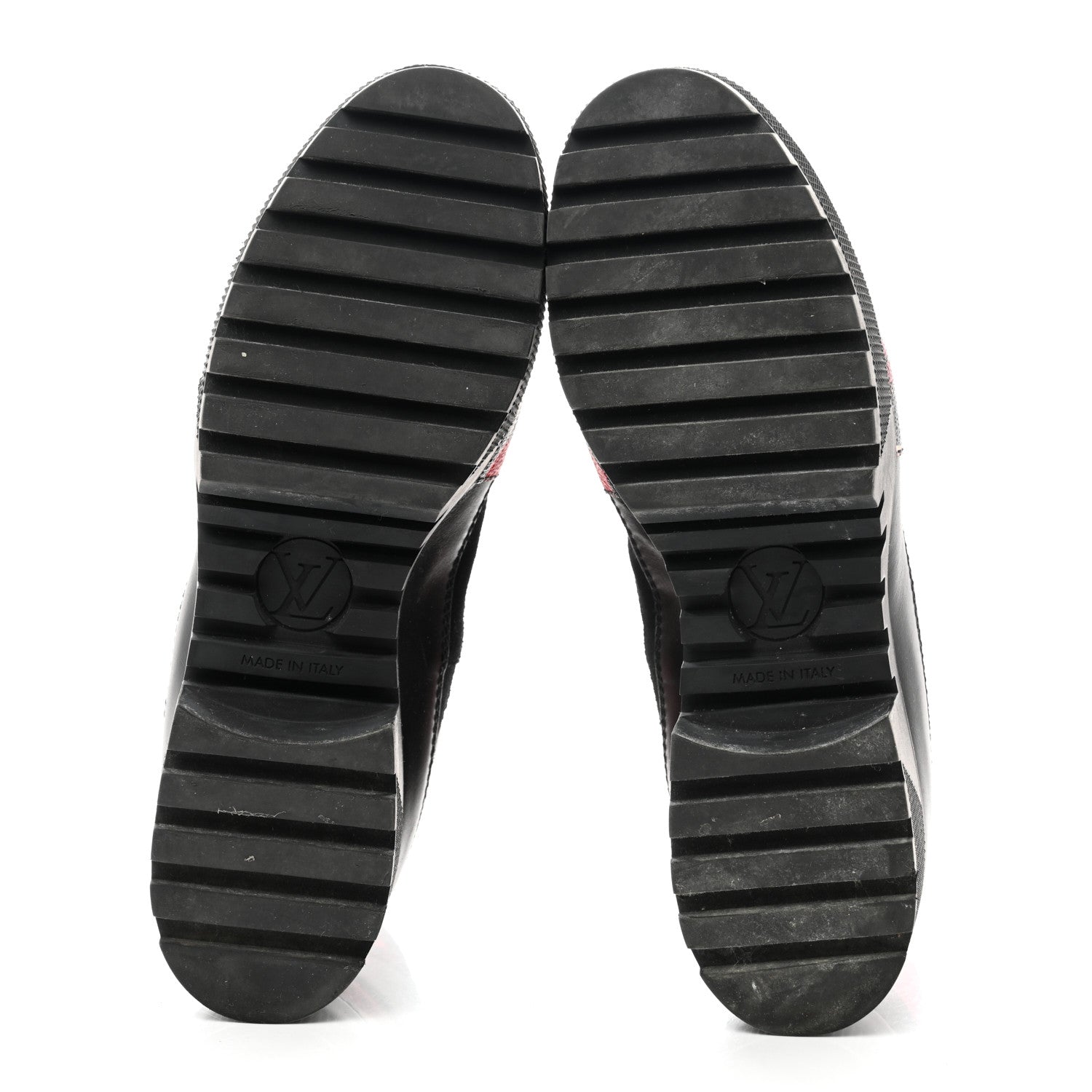 Louis Vuitton Suede Calfskin Damier Azur Overcloud Platform Desert Boots 40 Black 5 of 9