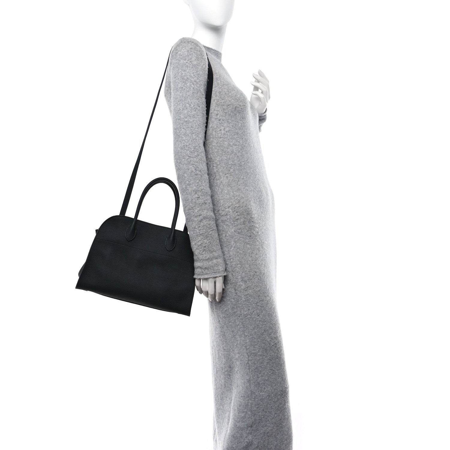 The Row Matte Grained Calfskin Soft Margaux 12 Black 2 of 10