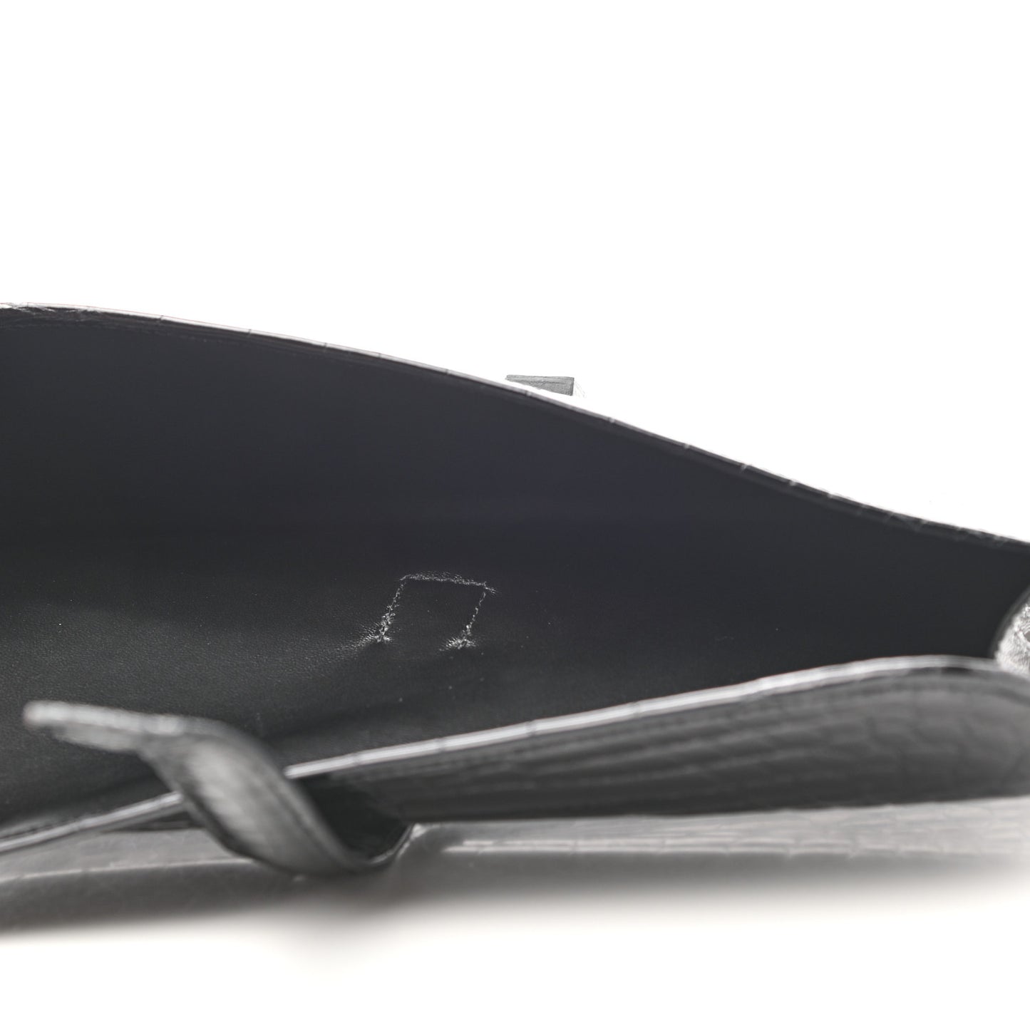 Shiny Alligator Jige Elan 29 Clutch Black