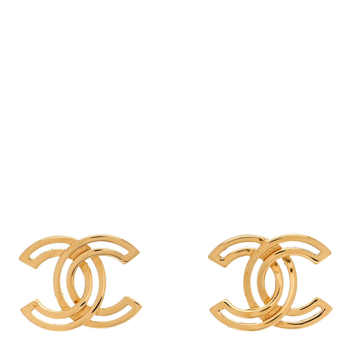 Metal Obazine CC Earrings Gold