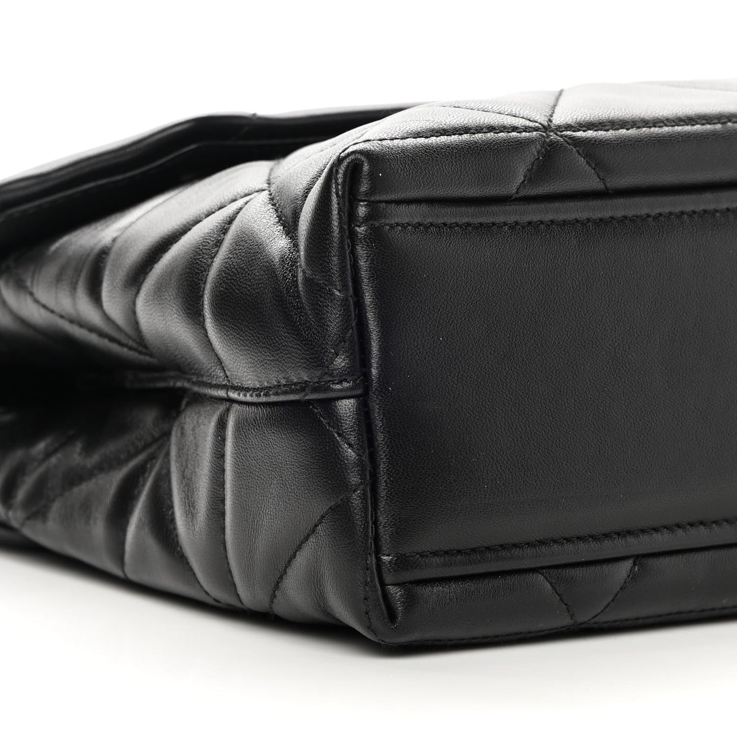 Nappa Triangle Stitched Large Spectrum Bag Black