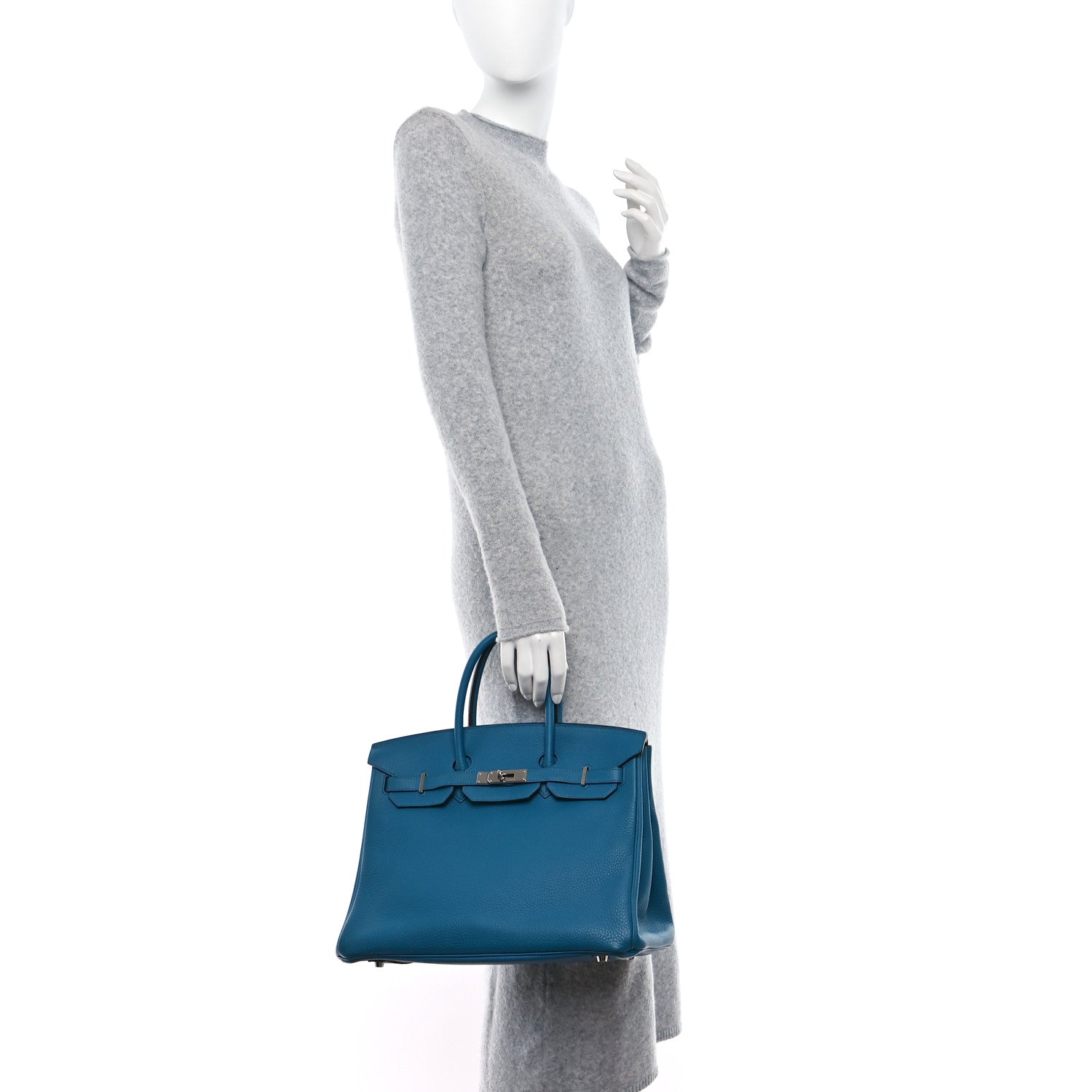 Hermes Togo BIRKIN 35 Bleu Izmir 2 of 11