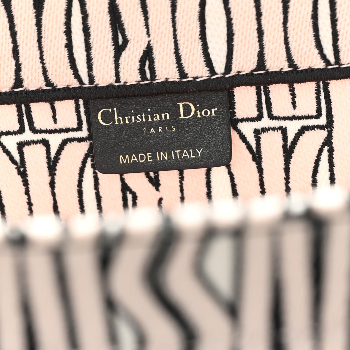 Canvas Embroidered Medium Miss Dior Graffiti Book Tote Pink