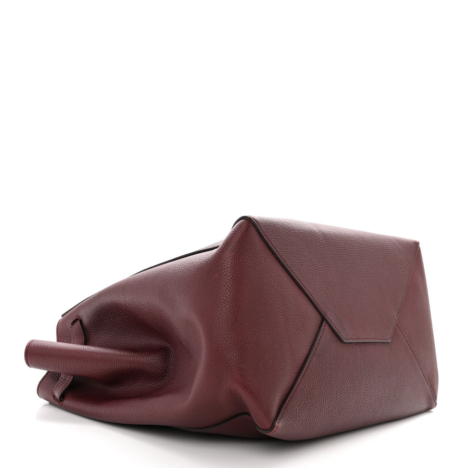 Celine Soft Grained Calfskin Small Belt Cabas Phantom Burgundy 6 of 19
