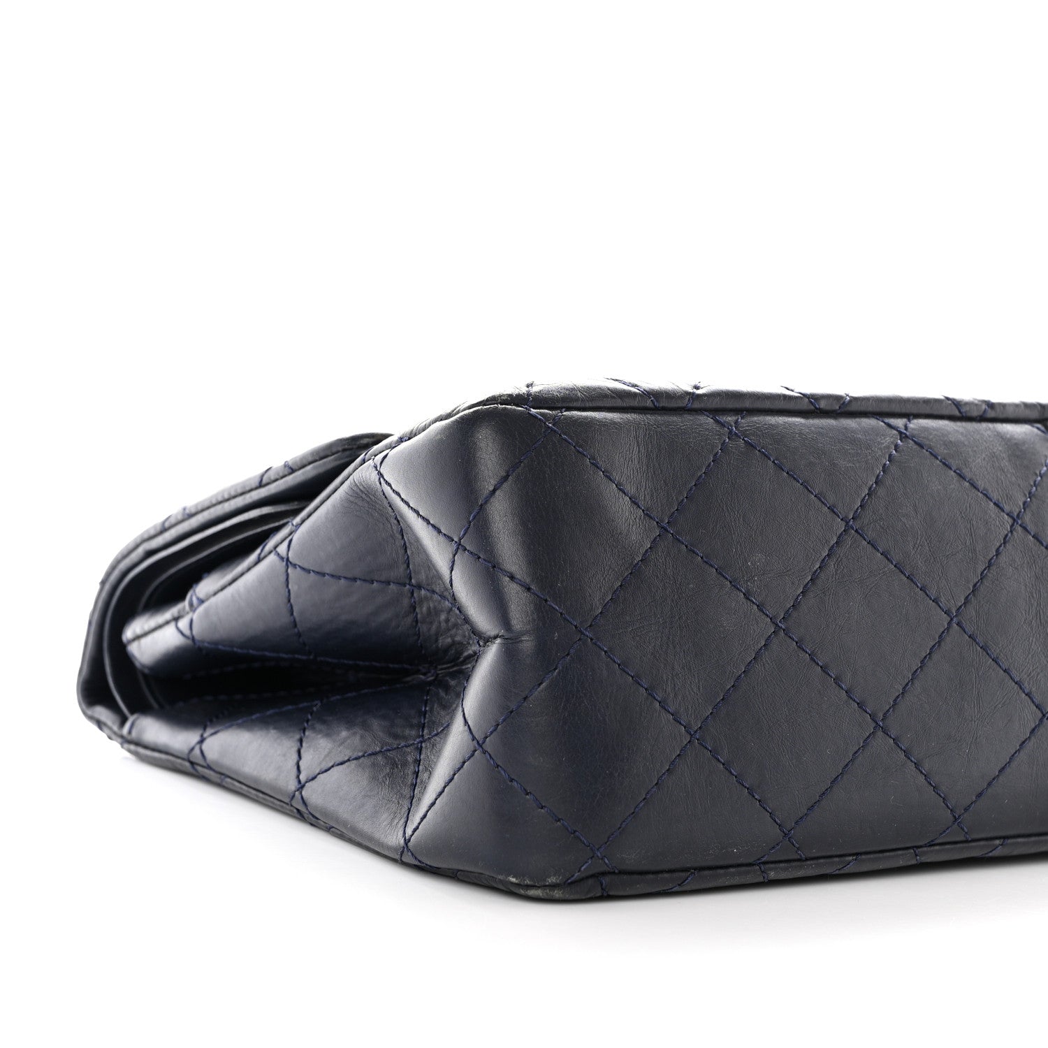 Chanel Aged Calfskin Quilted 2.55 Reissue 227 Flap Navy 9 of 10