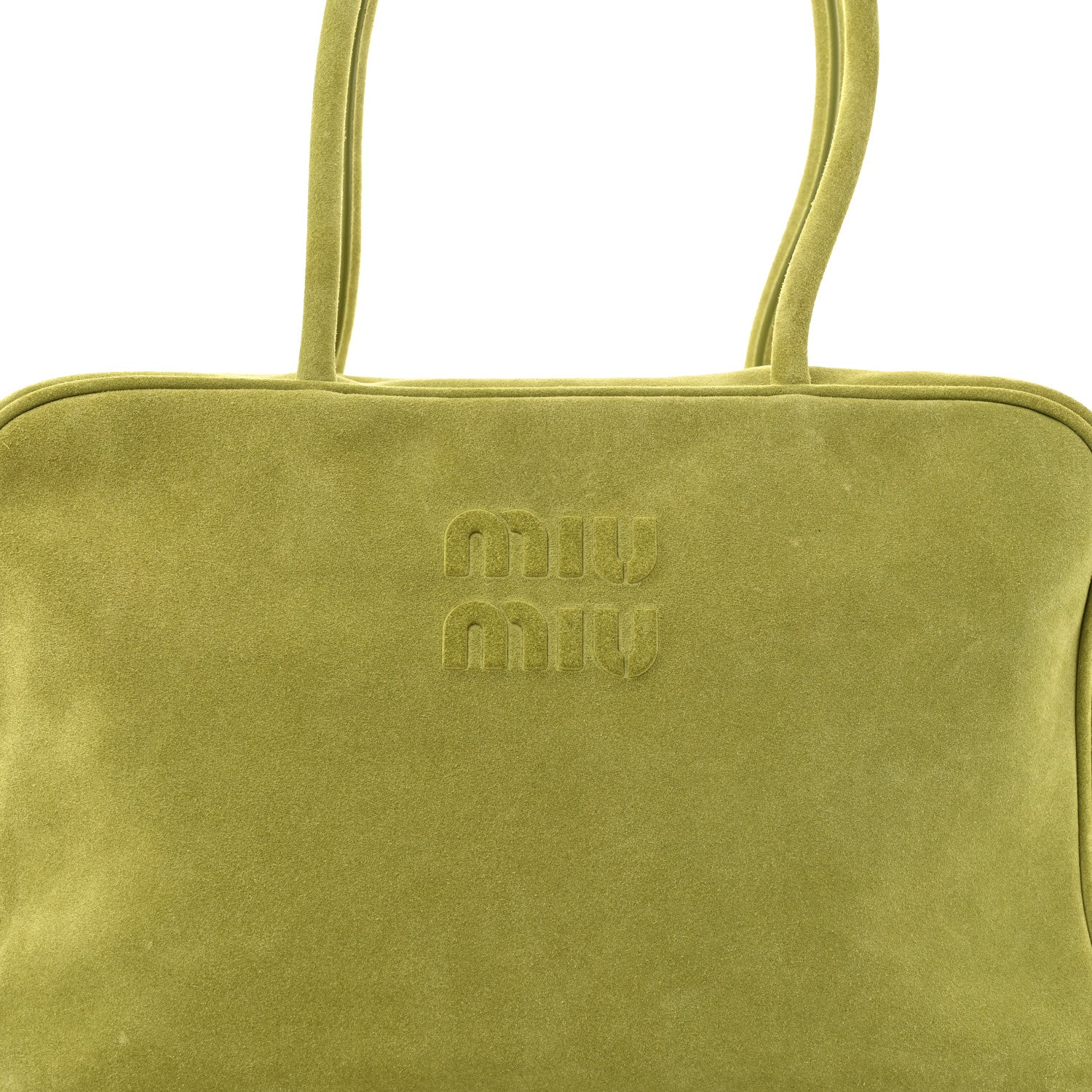 Miu Miu Camoscio Beau Top Handle Bag Edera 7 of 11