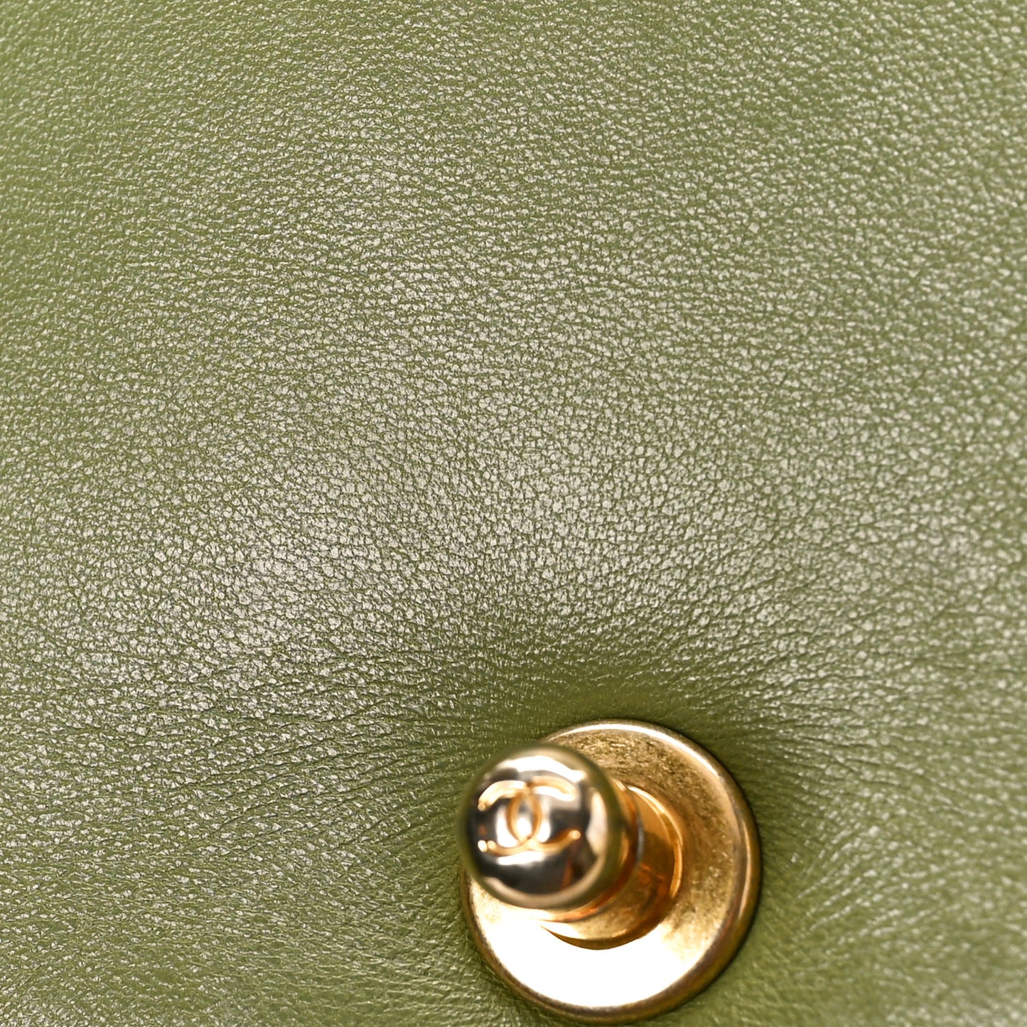 Calfskin Quilted Small Boy Flap Green