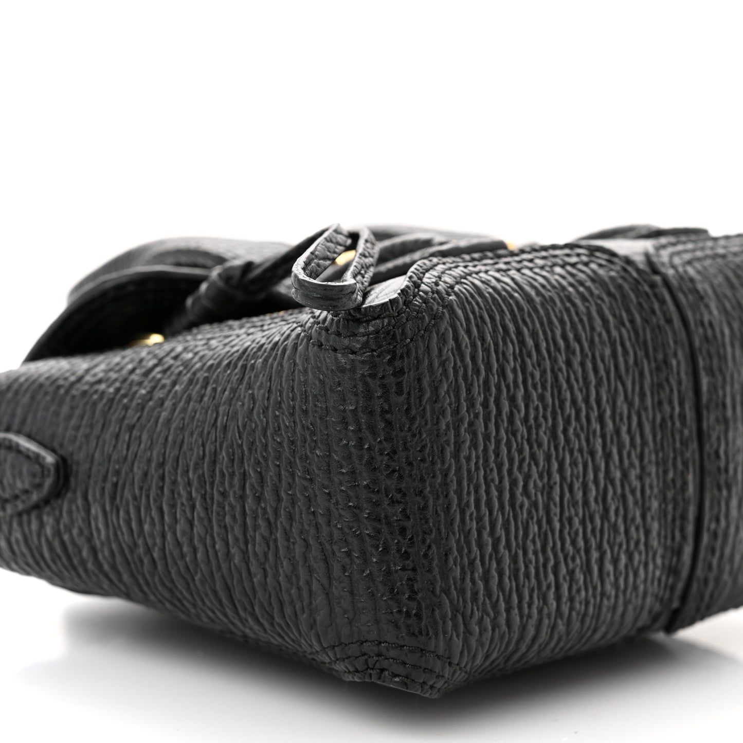 Textured Calfskin Nano Pashli Satchel Black