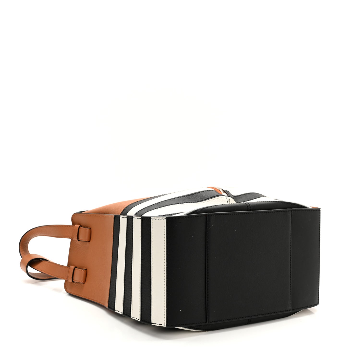Calfskin Marine Stripe Small Hammock Shoulder Bag Tan