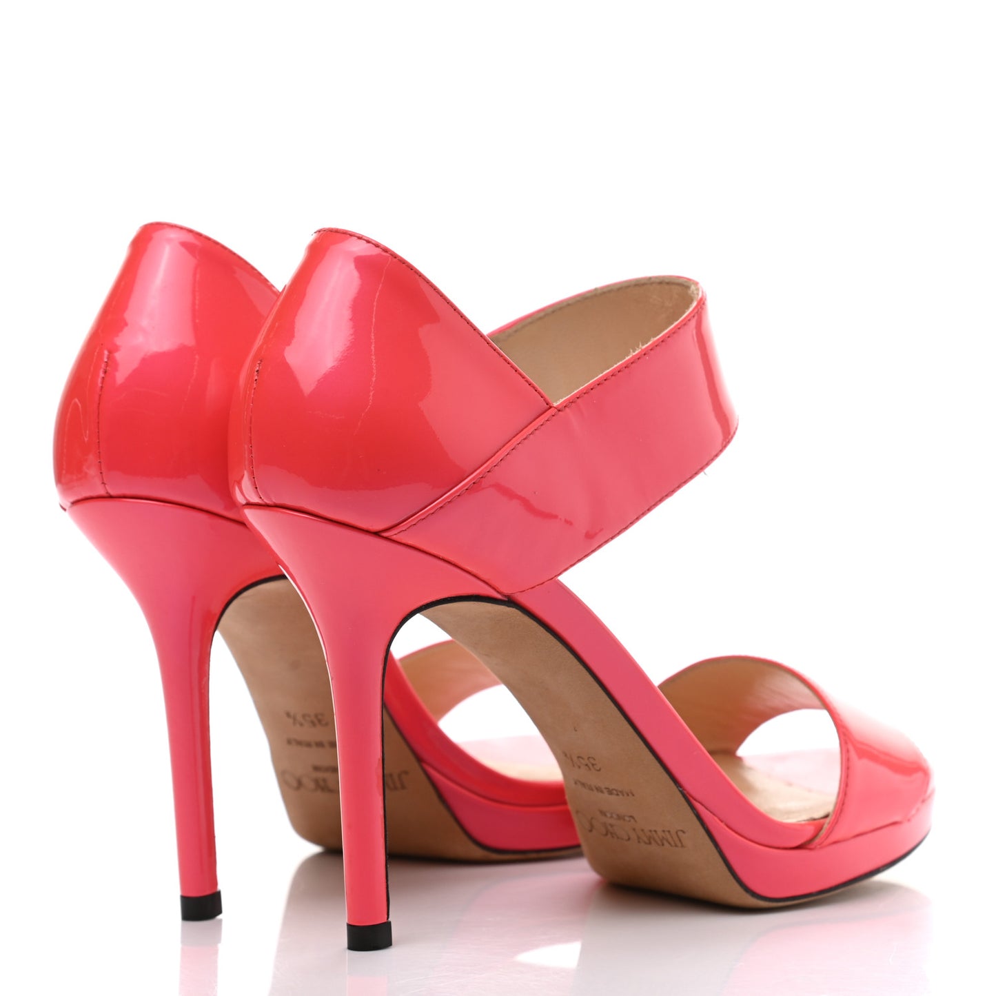 Patent Alana Double Band Sandals 35.5 Geranium