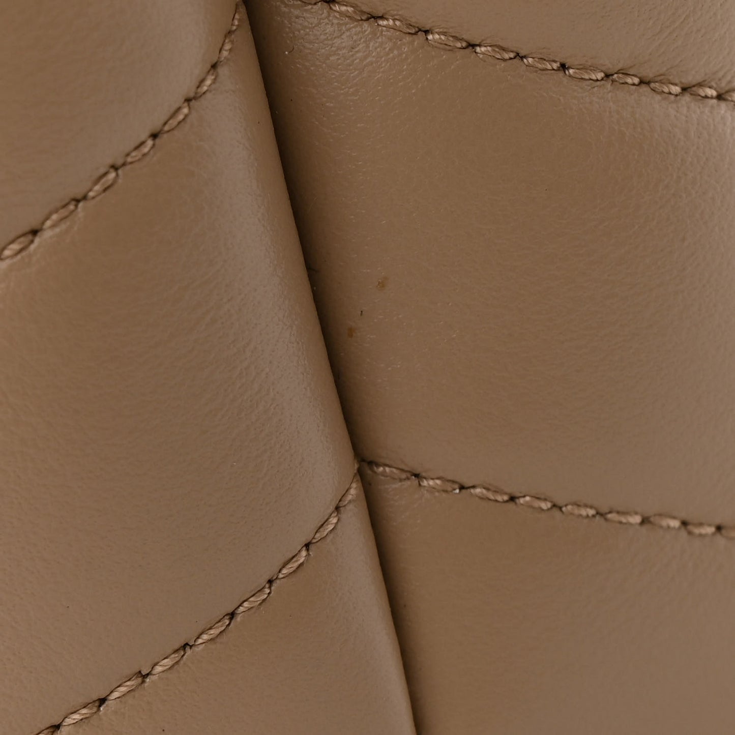 Calfskin Y Quilted Monogram Small Loulou Chain Satchel Dark Beige