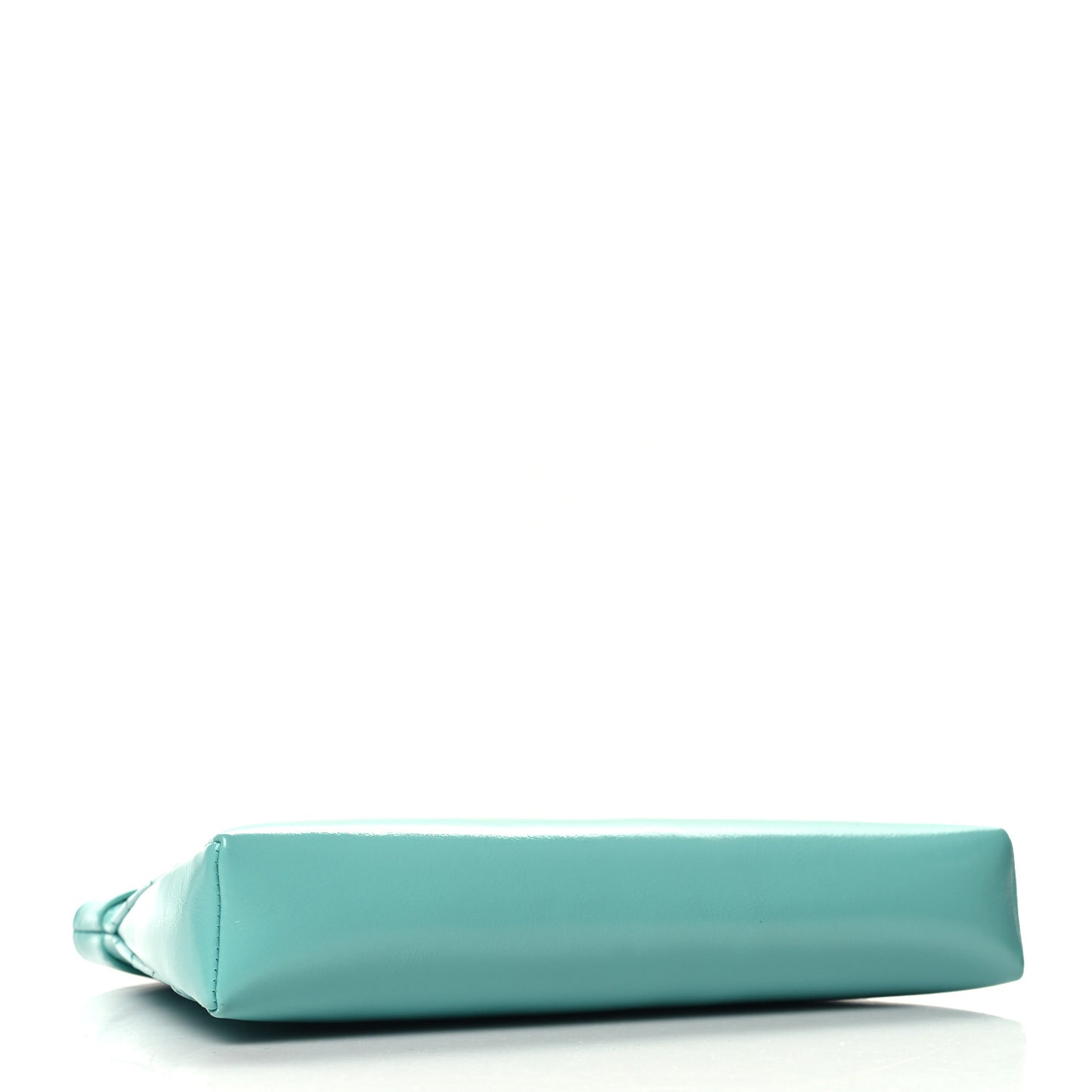 Shiny Crumpled Calfskin Quilted Nano 31 Shopping Bag Turquoise