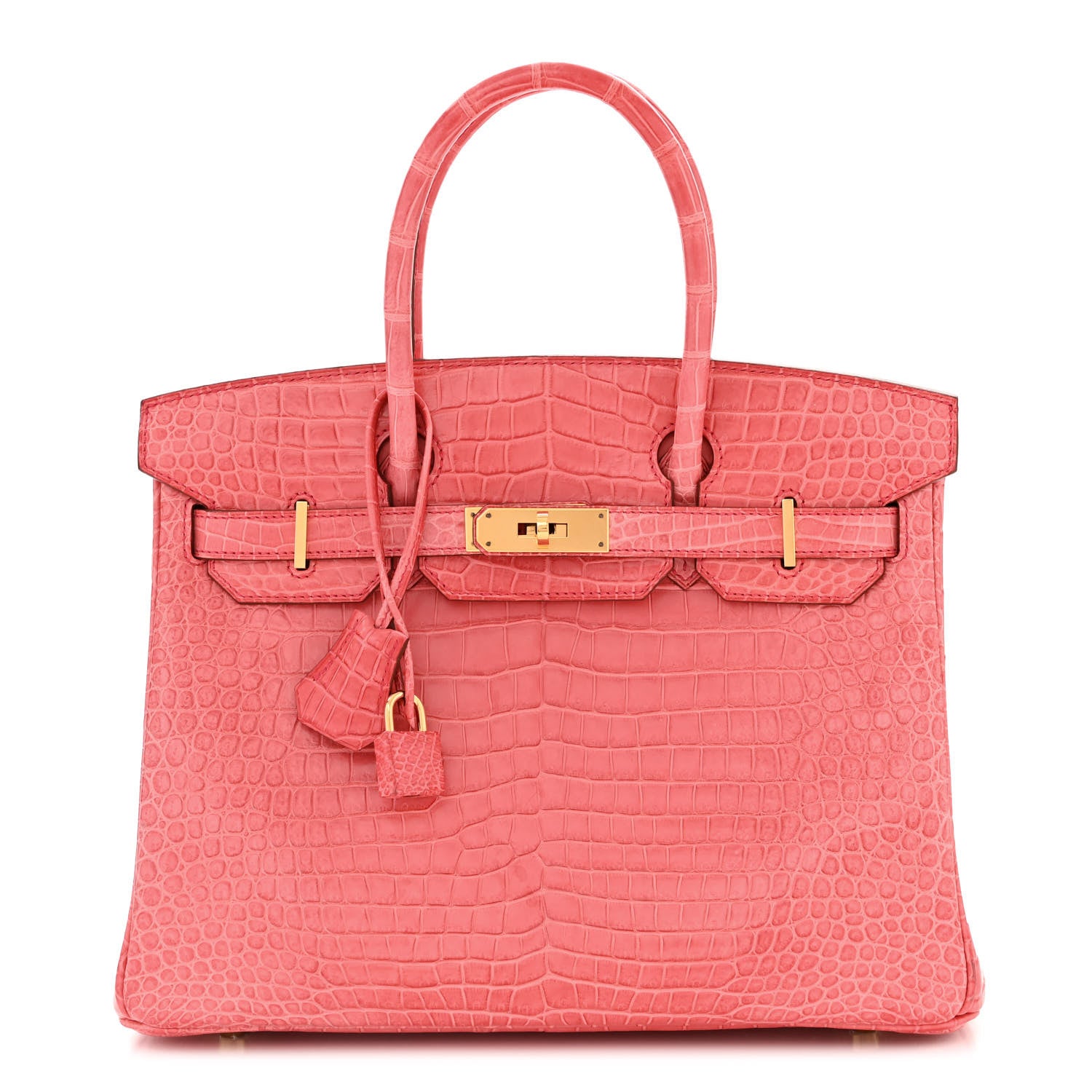 Hermes Matte Porosus Crocodile Birkin 30 Bougainvillea 1 of 11