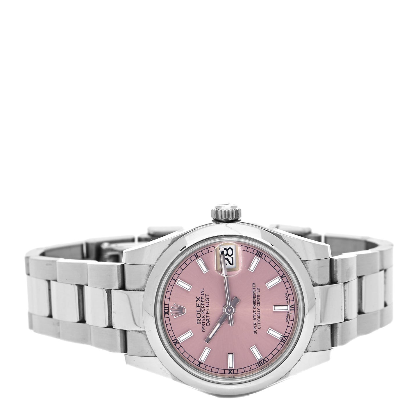 Stainless Steel 31mm Oyster Perpetual Datejust Watch Pink 178240