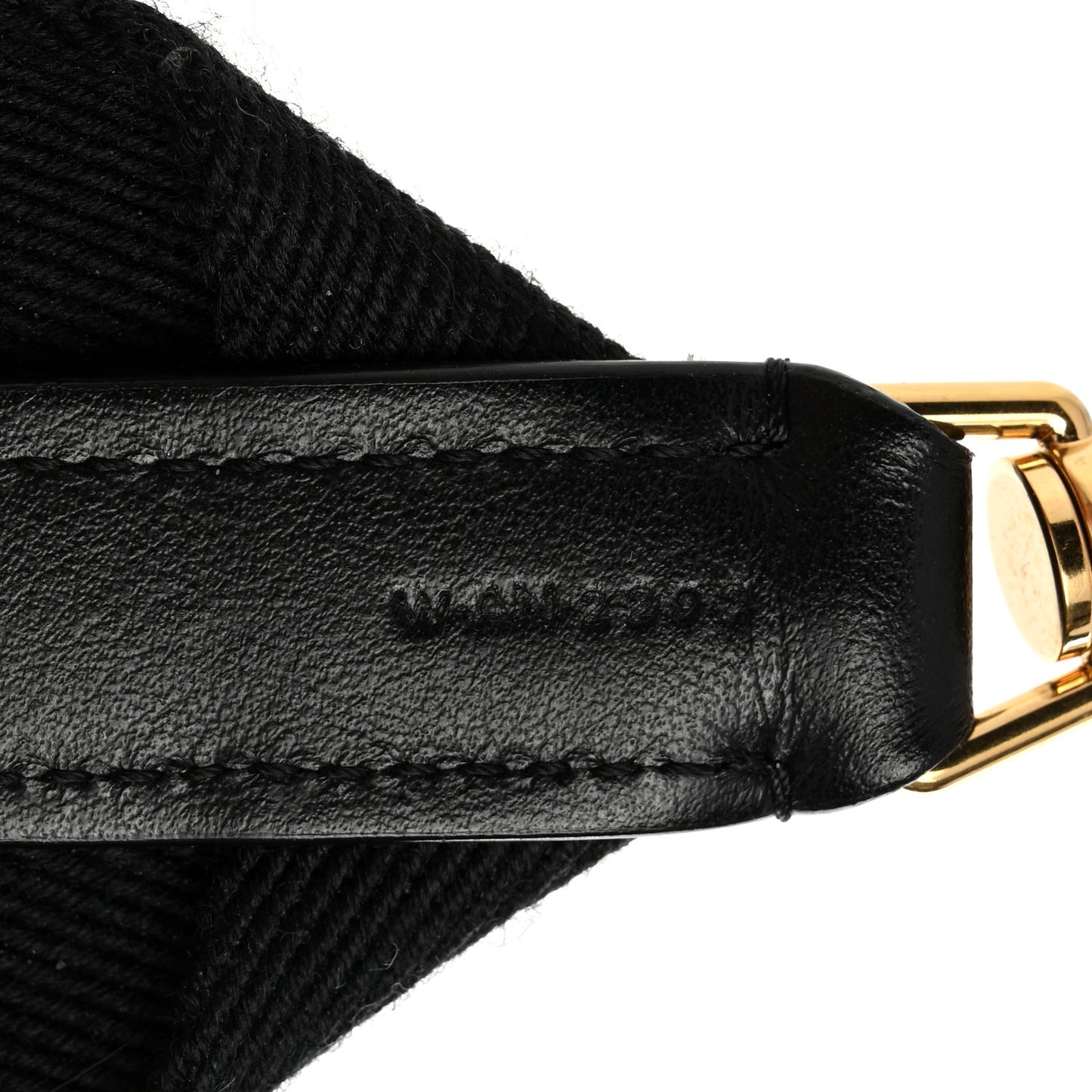 Jacquard Wool Logo Short Strap Black Beige