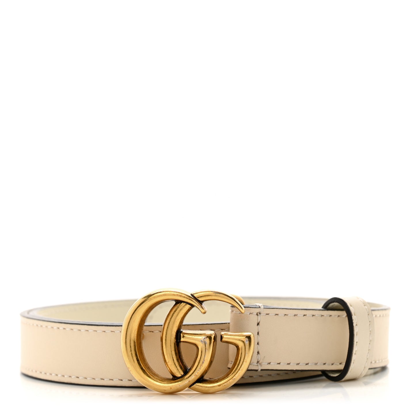 Calfskin Double G 20mm Belt 75 30 Mystic White
