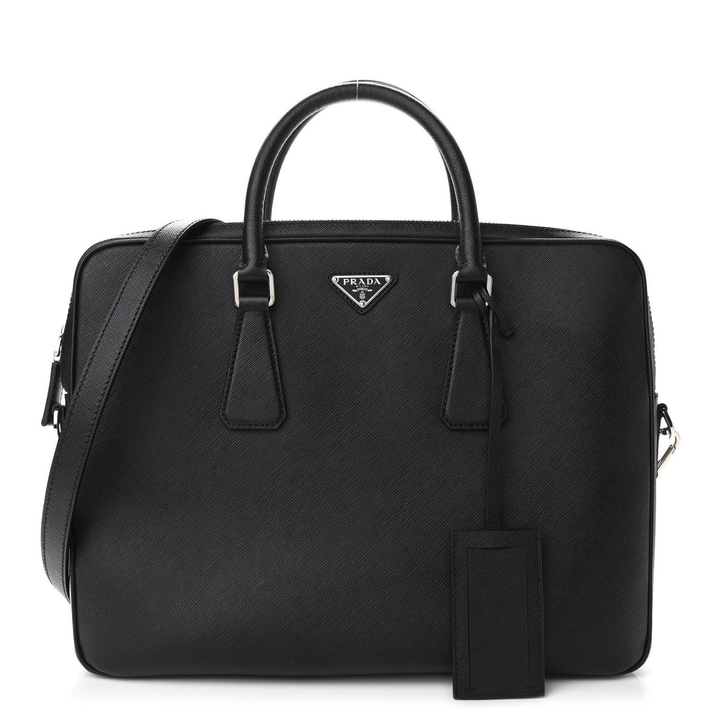 Saffiano Travel Briefcase Black