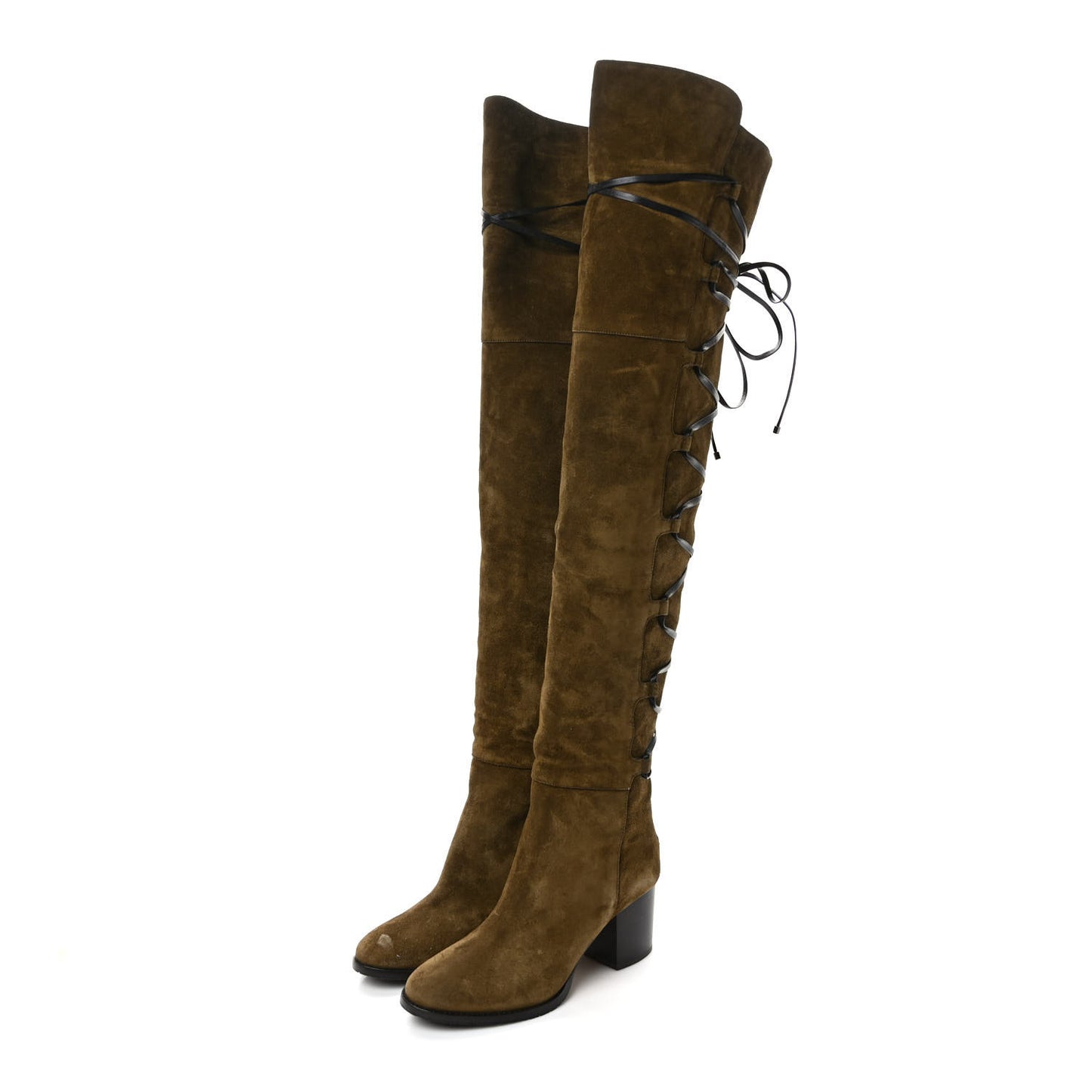 Suede Mayfair 65 Boots 35.5 Olive