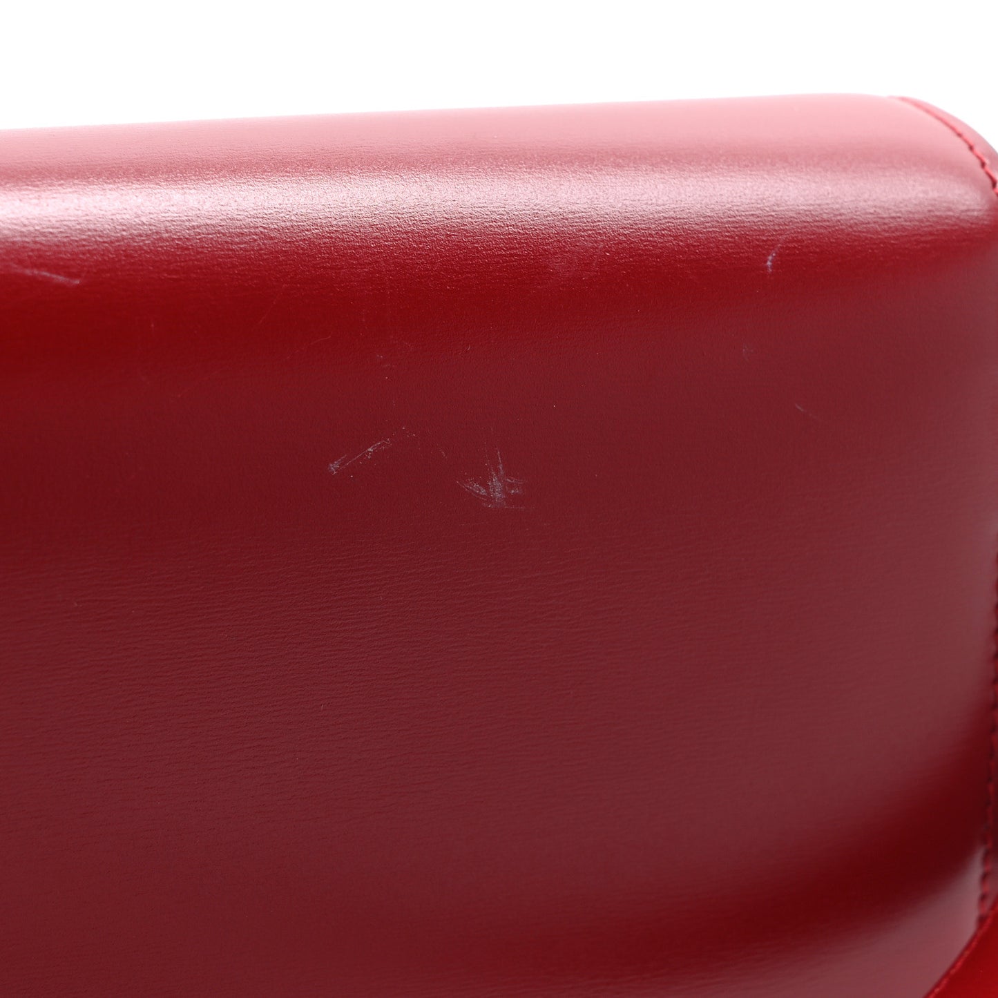 Box Calfskin Medium Classic Box Flap Bag Red