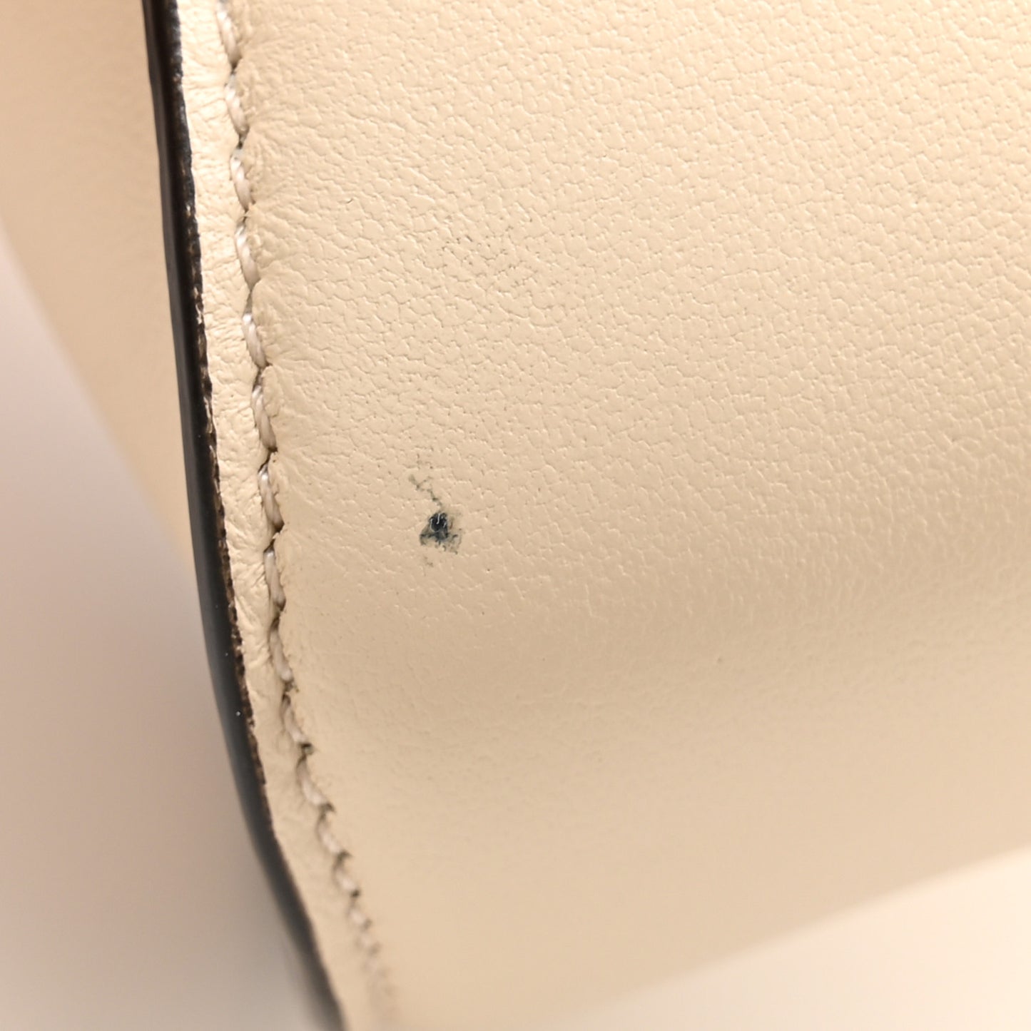 Camellia Nappa Nano Peekaboo Satchel White