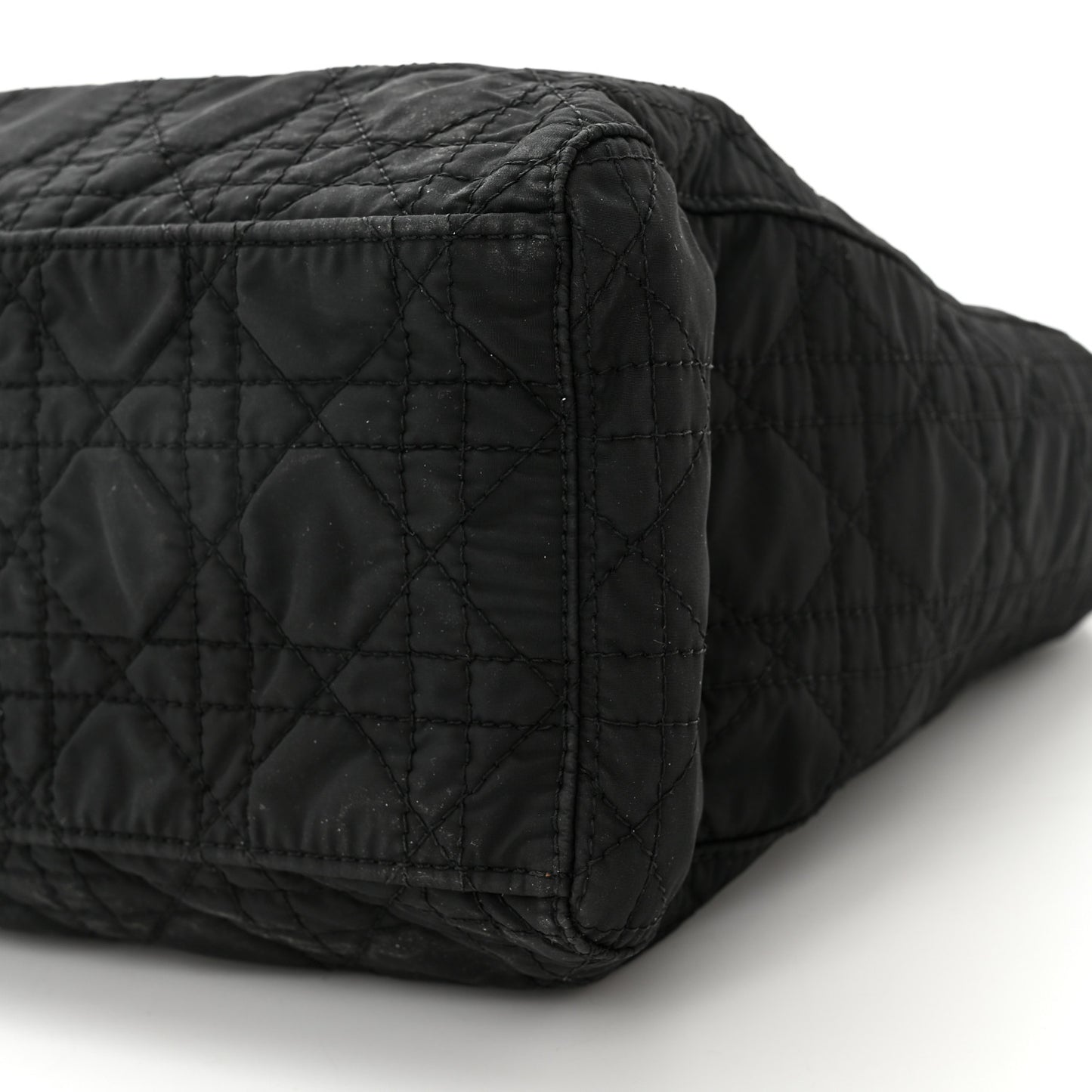 Nylon Cannage Medium Lady Dior Black