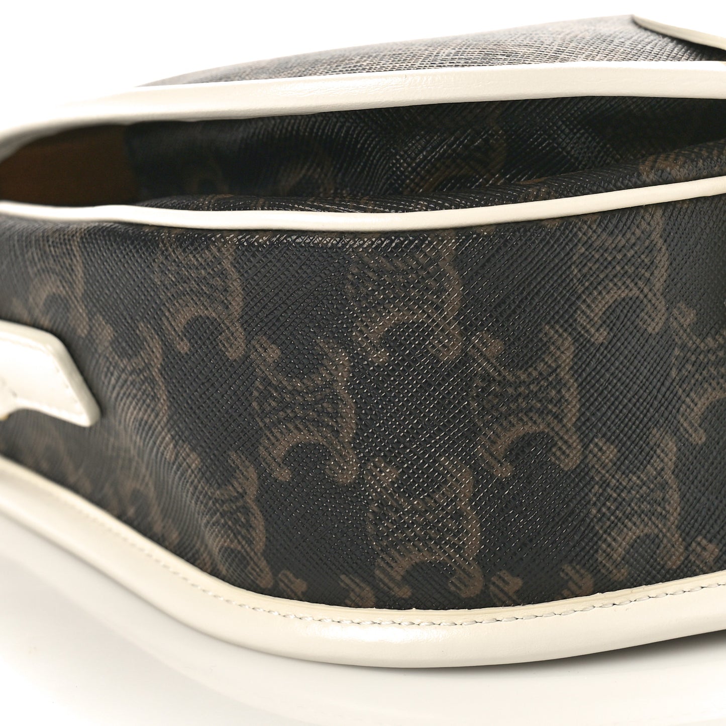 Triomphe Canvas Medium Folco Bag White
