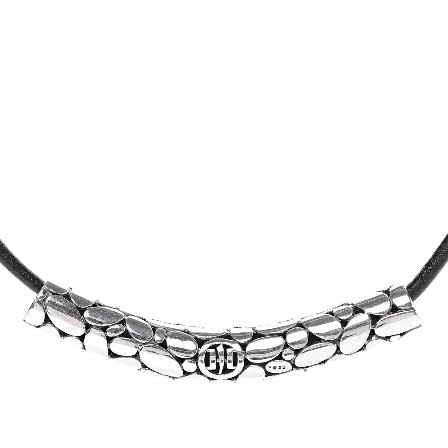 Sterling Silver Black Sapphire Kali Slide Pendant Cord Necklace