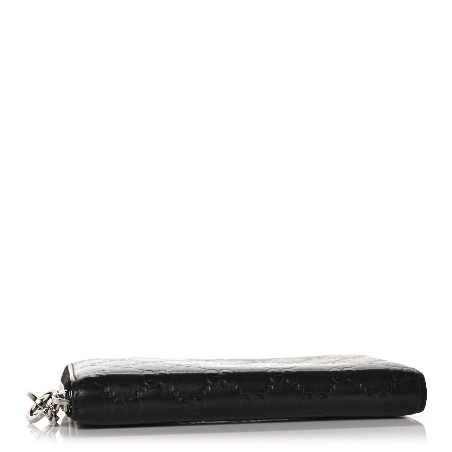 Guccissima Large Twins Zip Around Wallet Black
