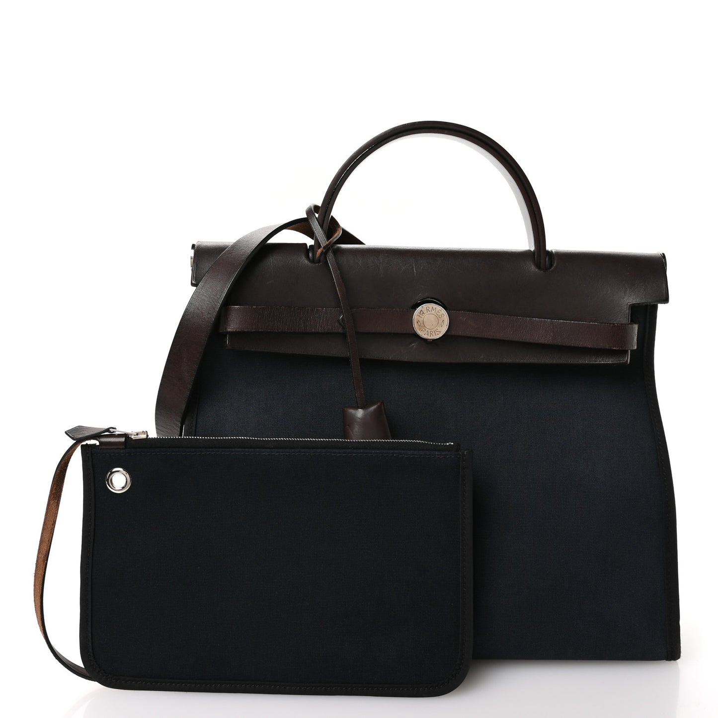 Military Toile Vache Hunter Herbag Zip 31 PM Bleu Marine Black Ebene