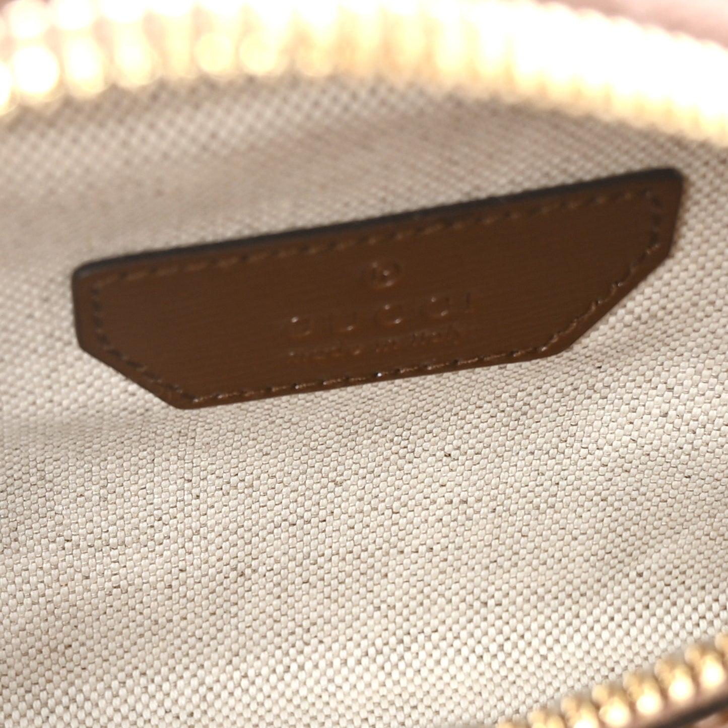 GG Supreme Monogram Textured Calfskin Retro Interlocking G Belt Bag Beige Ebony Brown Sugar